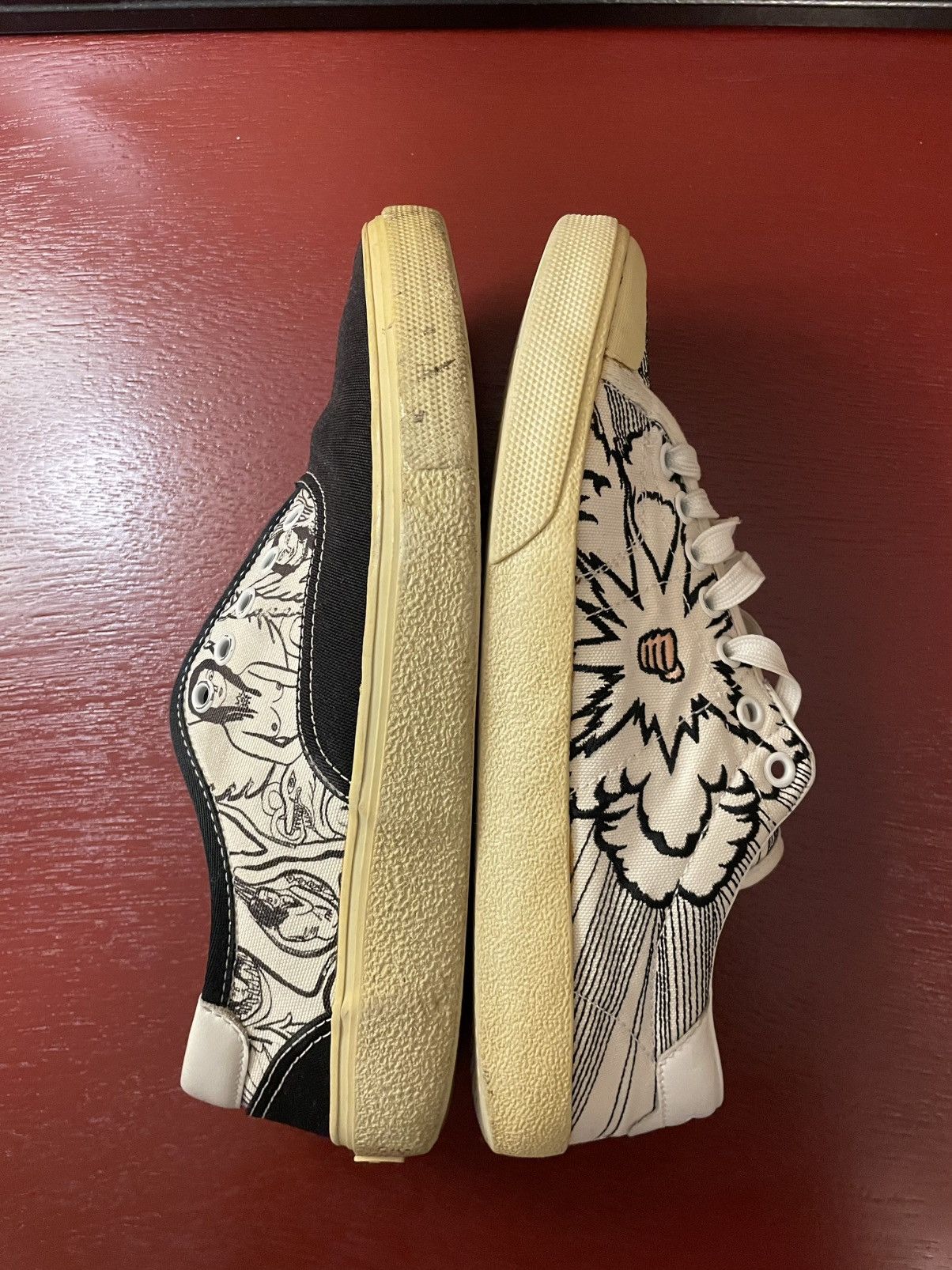 Saint Laurent Paris SS16 Surf Sound Embroidered Sneakers Size US 7.5 / EU 40-41 - 6 Thumbnail