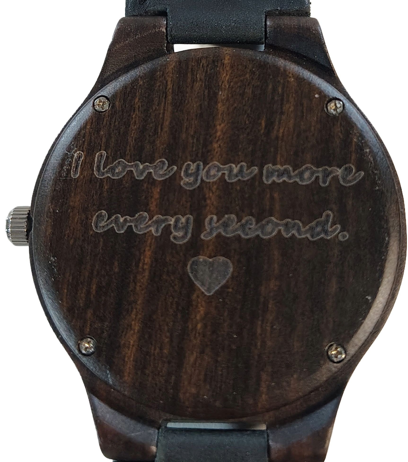 Other Unisex Wooden Style Watch With Special Back Engraving Size ONE SIZE - 1 Thumbnail