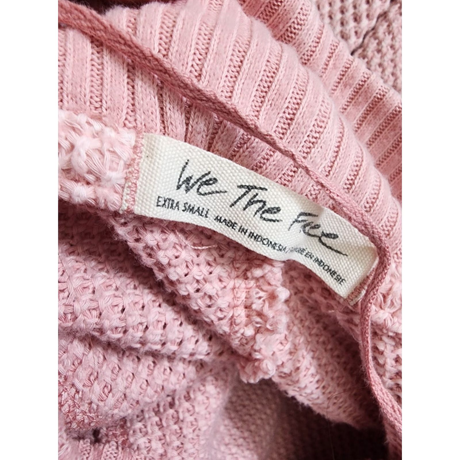 Free People Free People We The Free XS Women Sweater Mock Neck Oversized Faded Coral Pink Womens Size XS / US 0-2 / IT 36-38 - 4 Thumbnail