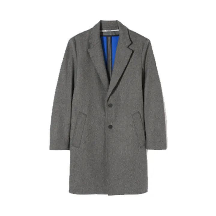Kenzo KENZO Gray Long Wool Coat for Men -2507 Size US L / EU 52-54 / 3 - 1 Thumbnail