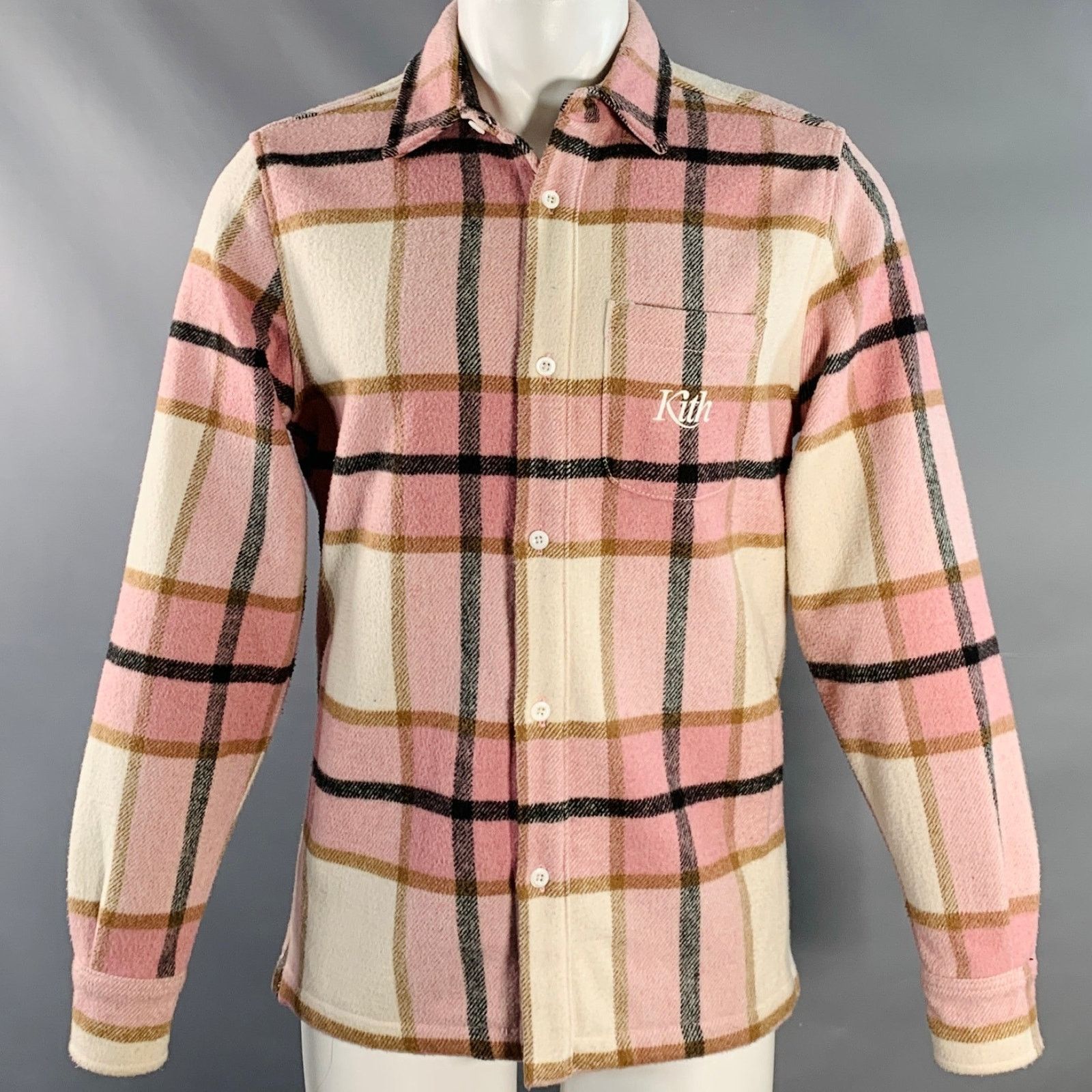 Size XS Black White Plaid Cotton Long Sleeve Shirt Jacket