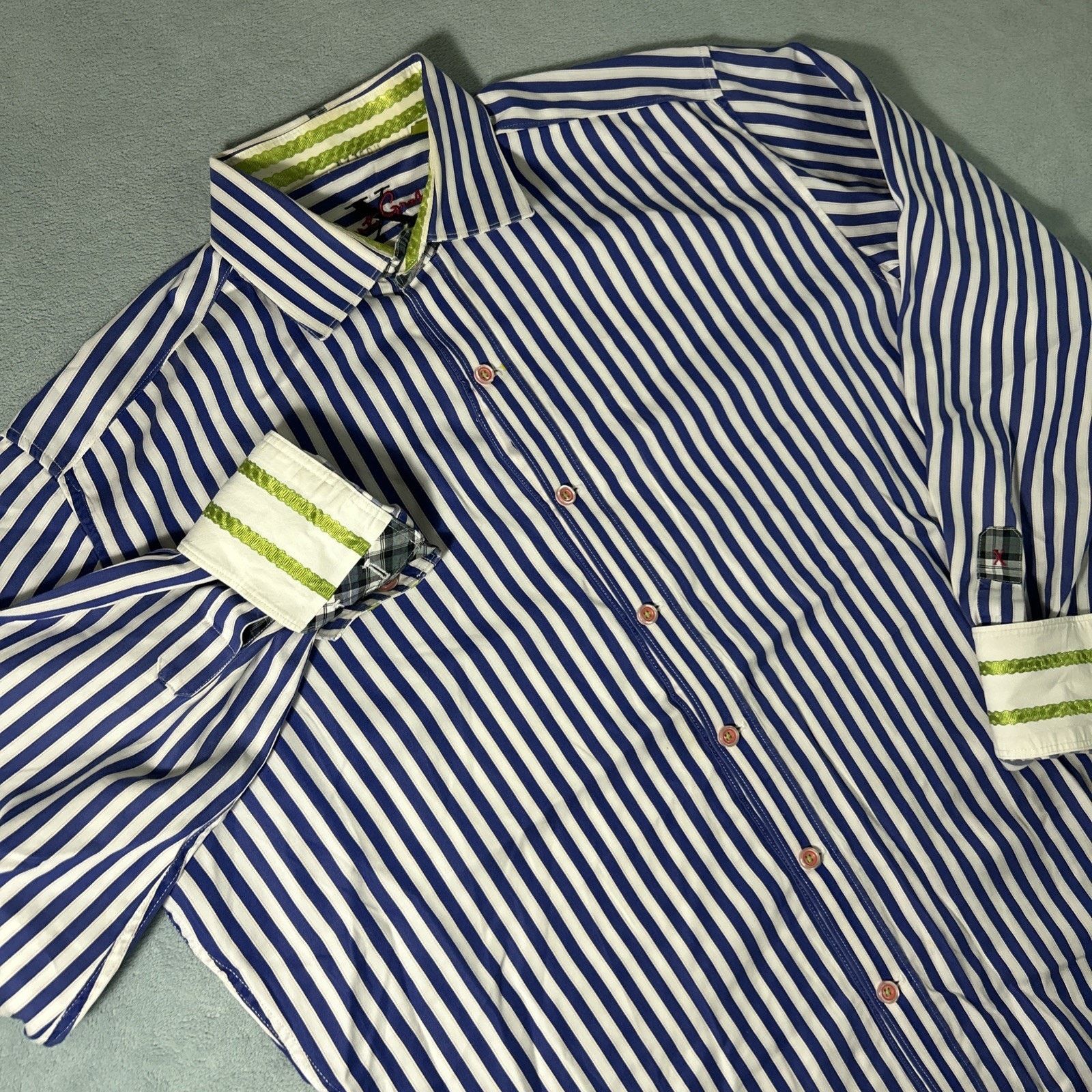 Robert Graham Robert Graham Oxford Button Up Shirt Men Medium Basketweave Size US M / EU 48-50 / 2 - 1 Thumbnail