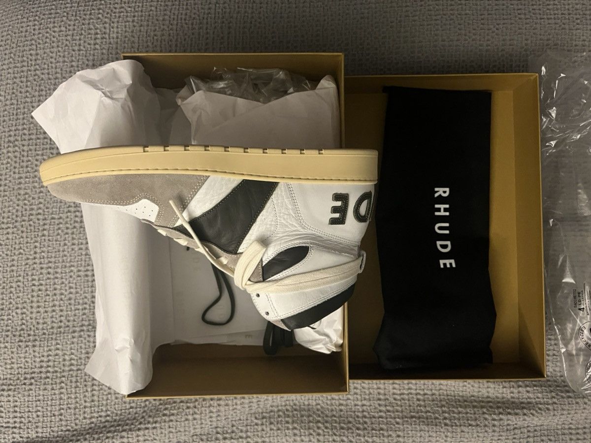 Rhude Rhecess Hi-Top Sneakers in Olive/Cream/White (Sz 10) Size US 10 / EU 43 - 6 Thumbnail