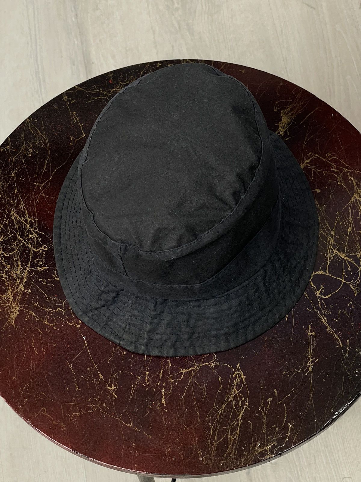 Barbour Barbour Vintage Black Wax Bucket Hat Panama Size Small Size ONE SIZE - 2 Thumbnail