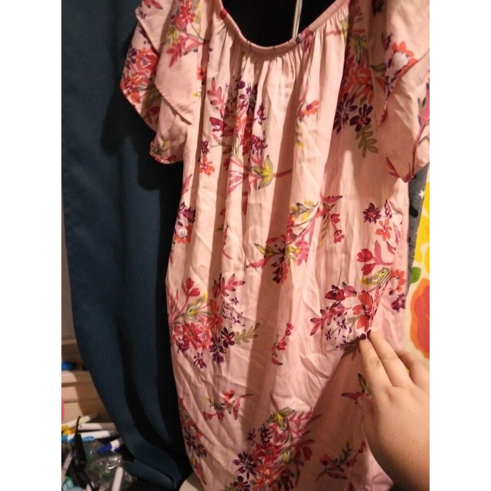 Other Terra Sky Womens (14w)Drop Shoulder Flutter Sleeve Floral Size XL / US 12-14 / IT 48-50 - 8 Thumbnail