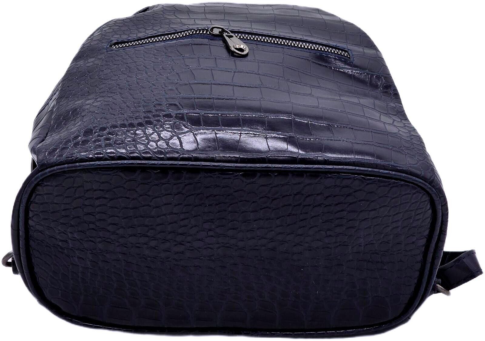 Other Housebags Navy Crocodile-Texture Faux Leather Backpack Size ONE SIZE - 6 Thumbnail