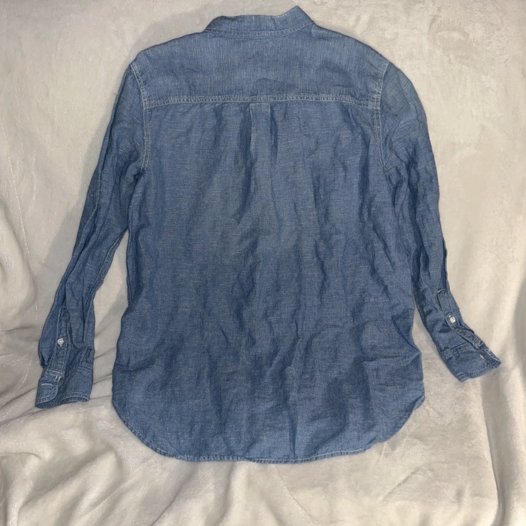 J.Crew J.CREW Vintage Light Blue Cotton Linen Button-Up Shirt Women’s Regular Size S Long Sleeve Size S / US 4 / IT 40 - 4 Thumbnail