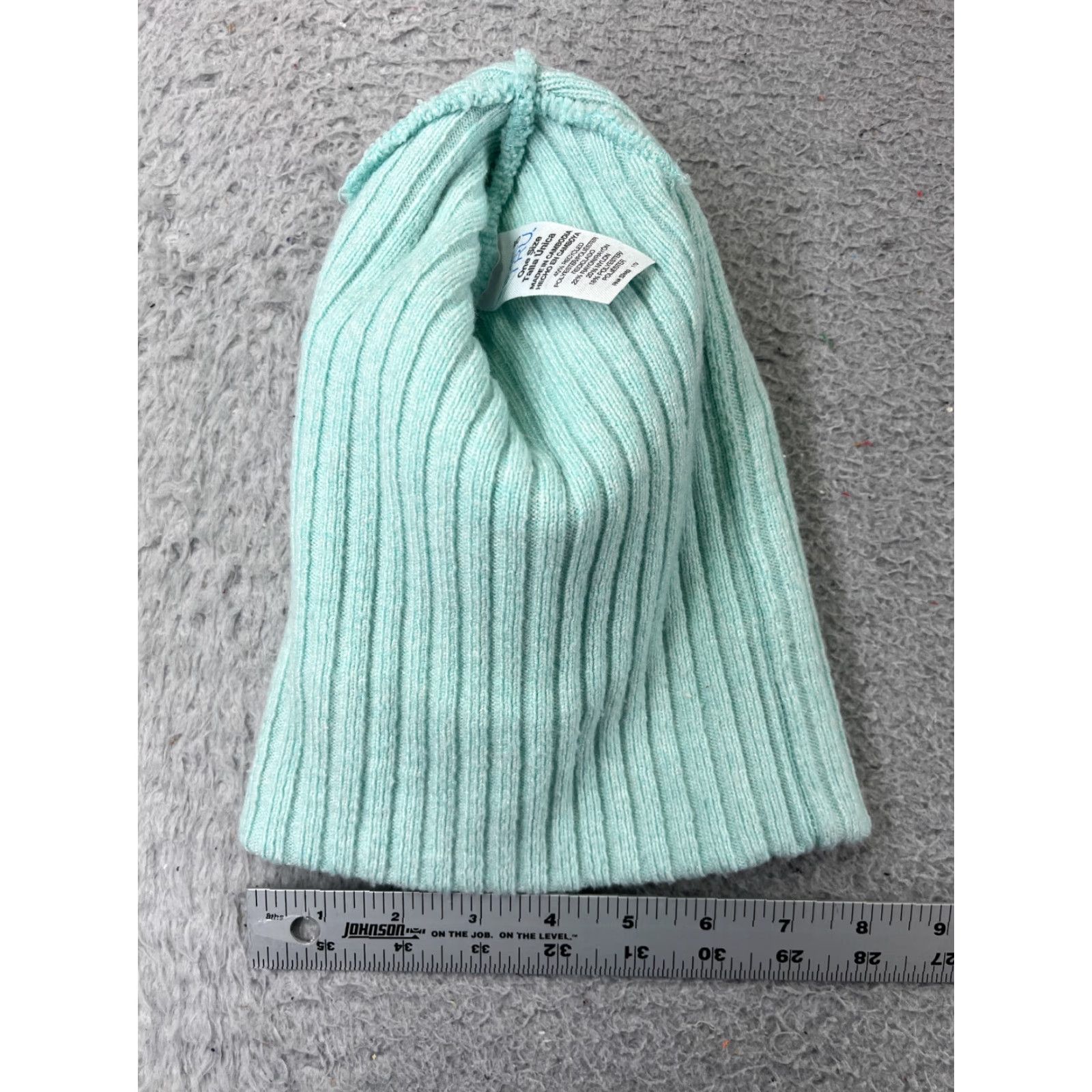 Vintage Time And Tru Beanie Toque Womens One Size Light Blue Knit Polyester Blend Winter Ski Size ONE SIZE - 4 Thumbnail