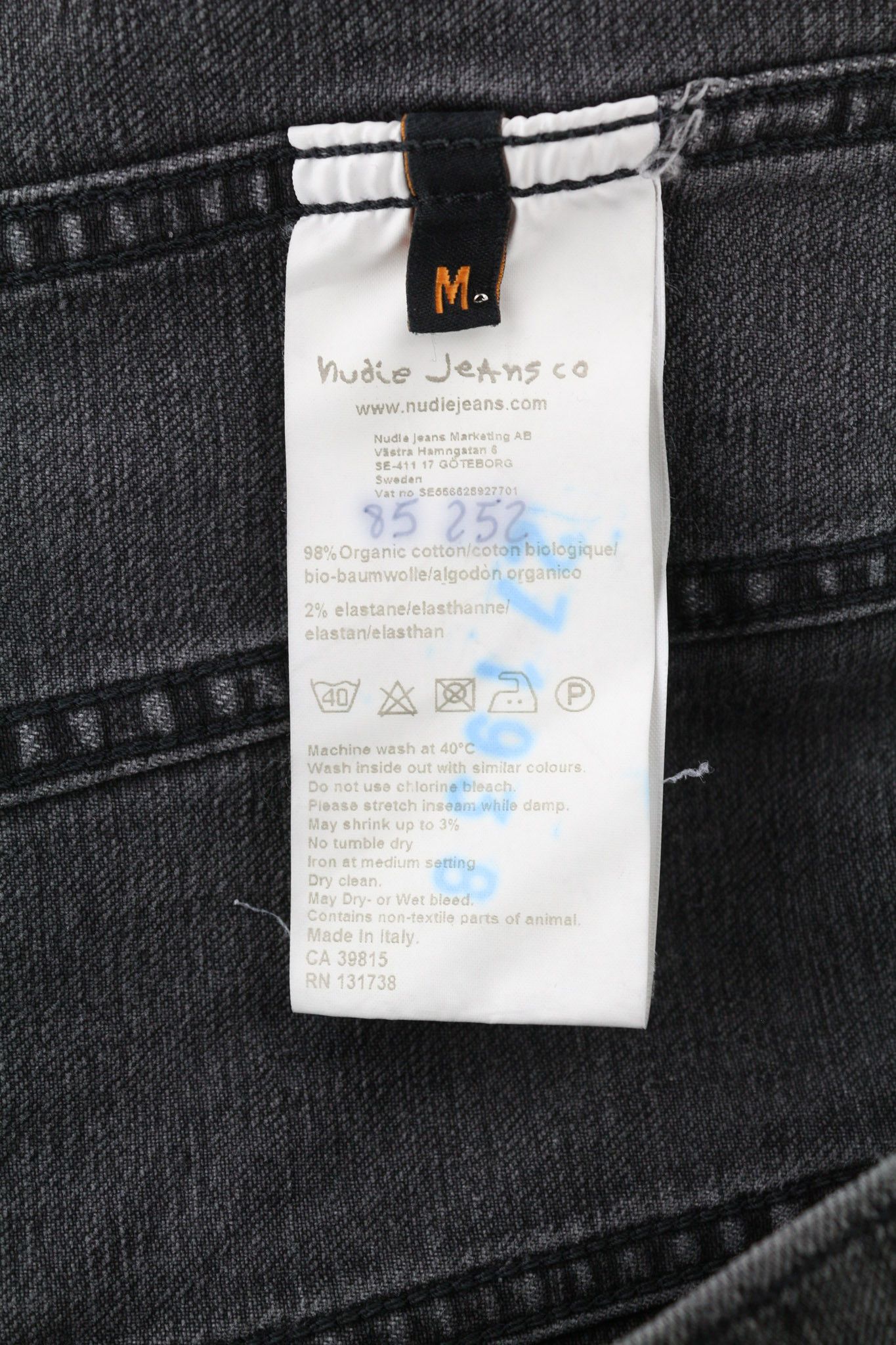 M Grey Washed Unlined Cotton Denim Jacket 80784