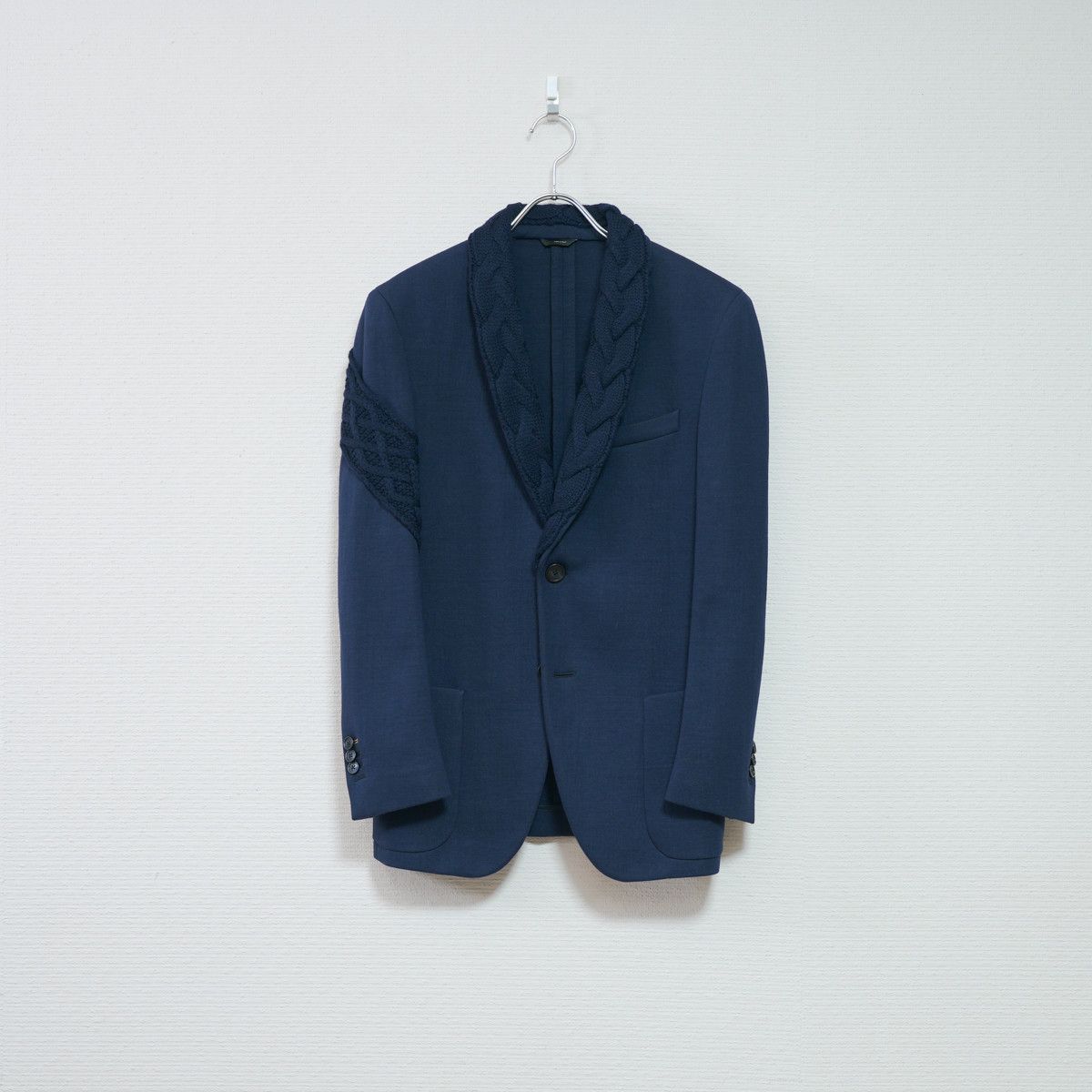 Fendi FENDI Knit-Panel Single-Breasted Tailored Jacket Size US S / EU 44-46 / 1 - 1 Thumbnail