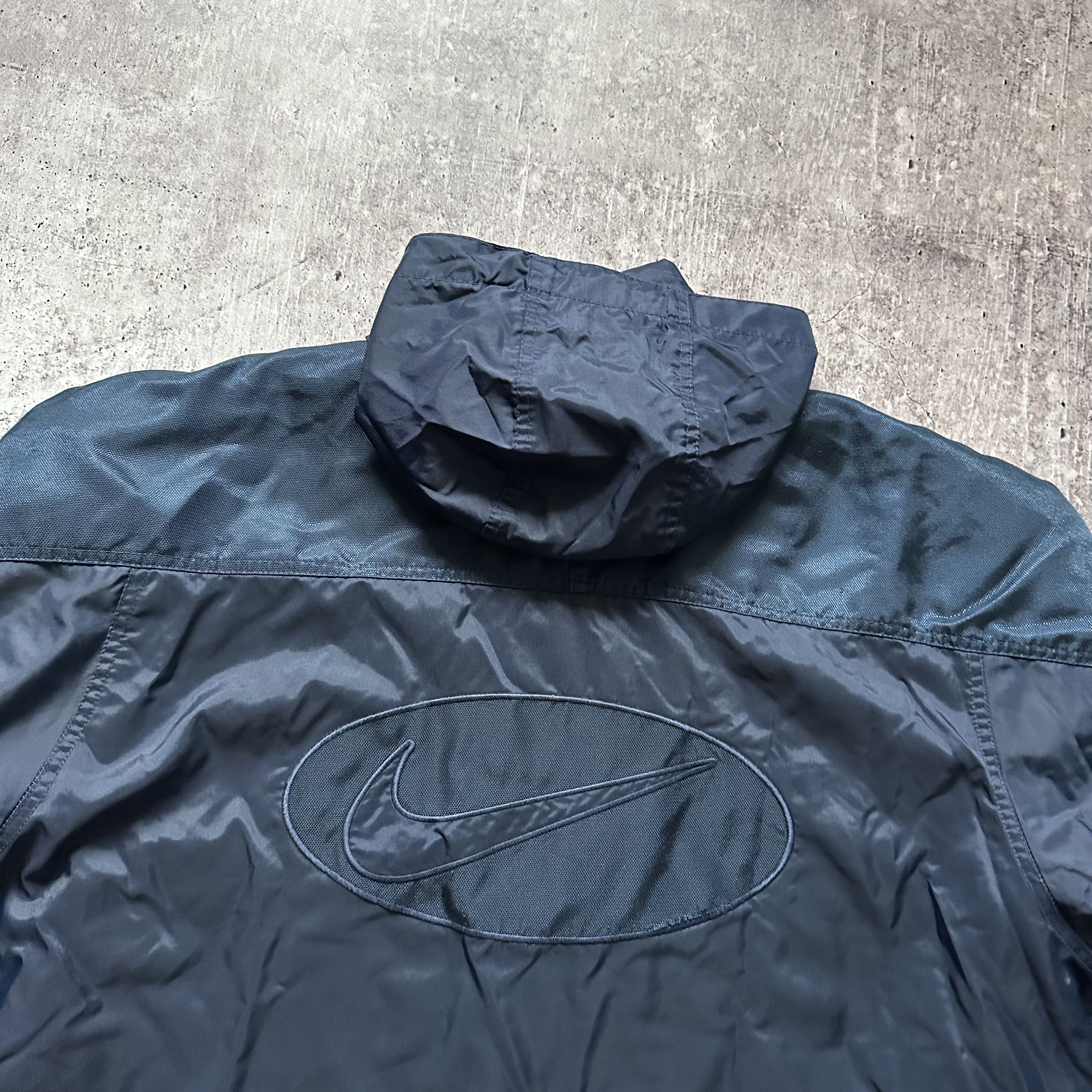 Nike Nike 90s Vintage Big Swoosh Logo Nylon Parka Jacket Size US L / EU 52-54 / 3 - 2 Thumbnail