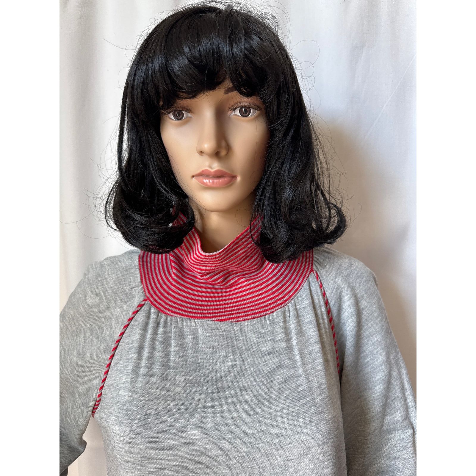 Vintage American Vtg Sears JR Bazaar turtleneck maxi dress gray red Size M / US 6-8 / IT 42-44 - 6 Thumbnail
