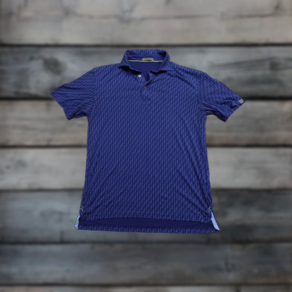 Vintage TASC Performance Polo Shirt Mens Small Blue Golf All Over Print Stretch Lightweight Regular Size US S / EU 44-46 / 1 - 1 Thumbnail