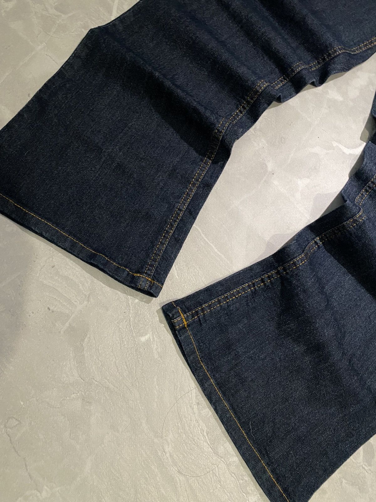 Vintage Underground Washed Flared Denim Uneven Fade Raw Look Size US 31 - 5 Thumbnail