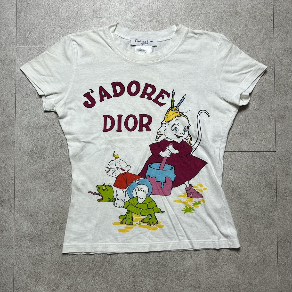 トップス Christian Dior 2002 Mermaid T-shirt 38 CHRISTIAN DIOR Spring Summer 2002 Cartoon 