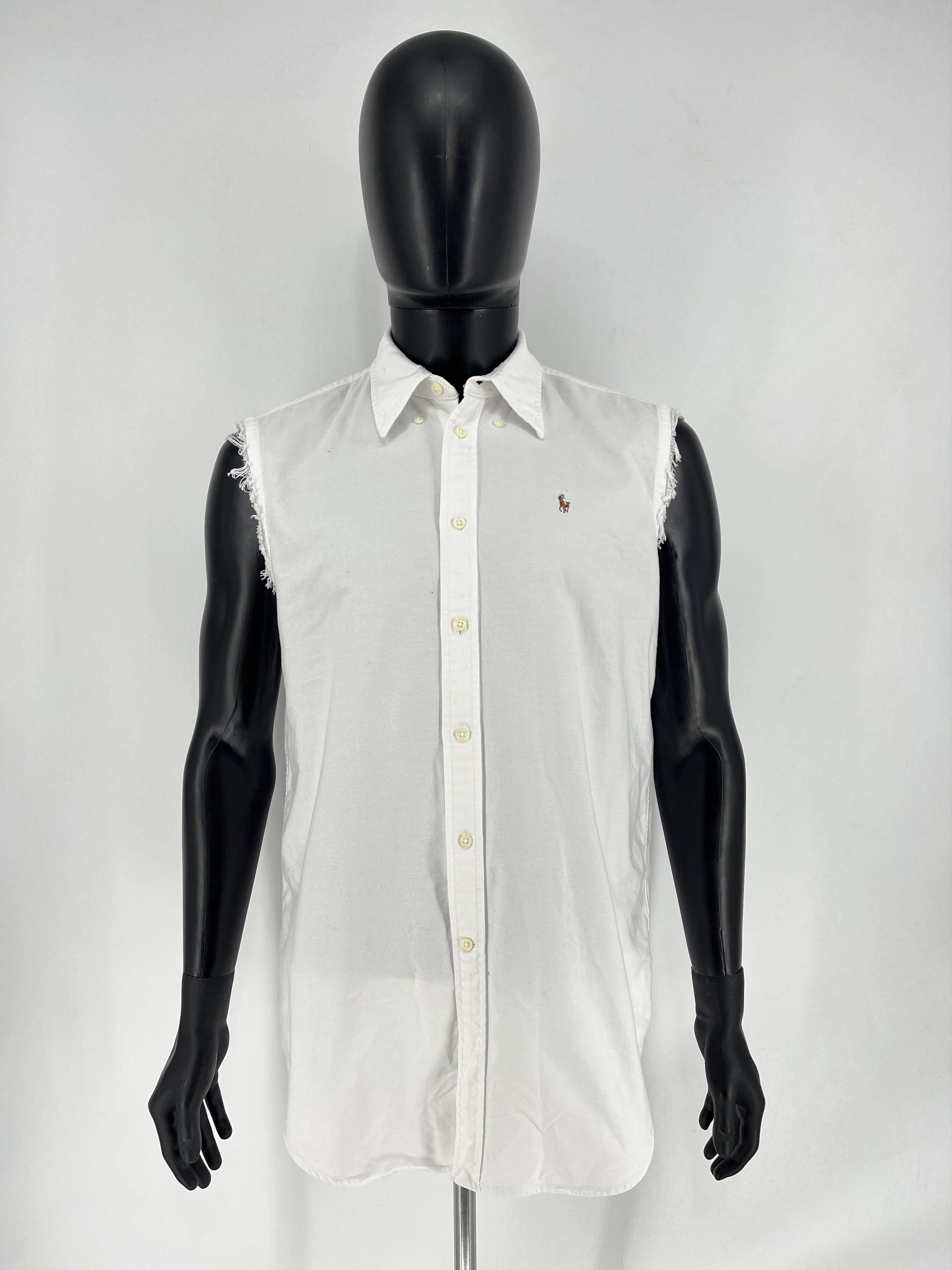 Polo Ralph Lauren Vintage White Shirt Polo Ralph Lauren Size M Rare Size US M / EU 48-50 / 2 - 2 Thumbnail