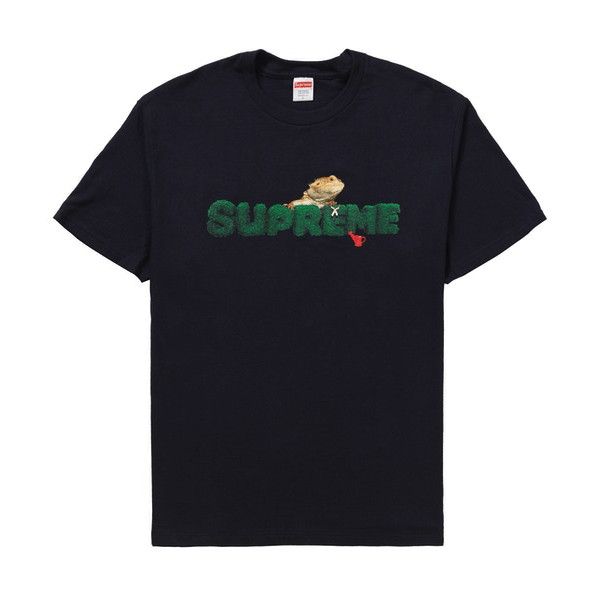 Supreme Lizard Logo T-Shirt Navy DS Size US M / EU 48-50 / 2 - 1 Preview