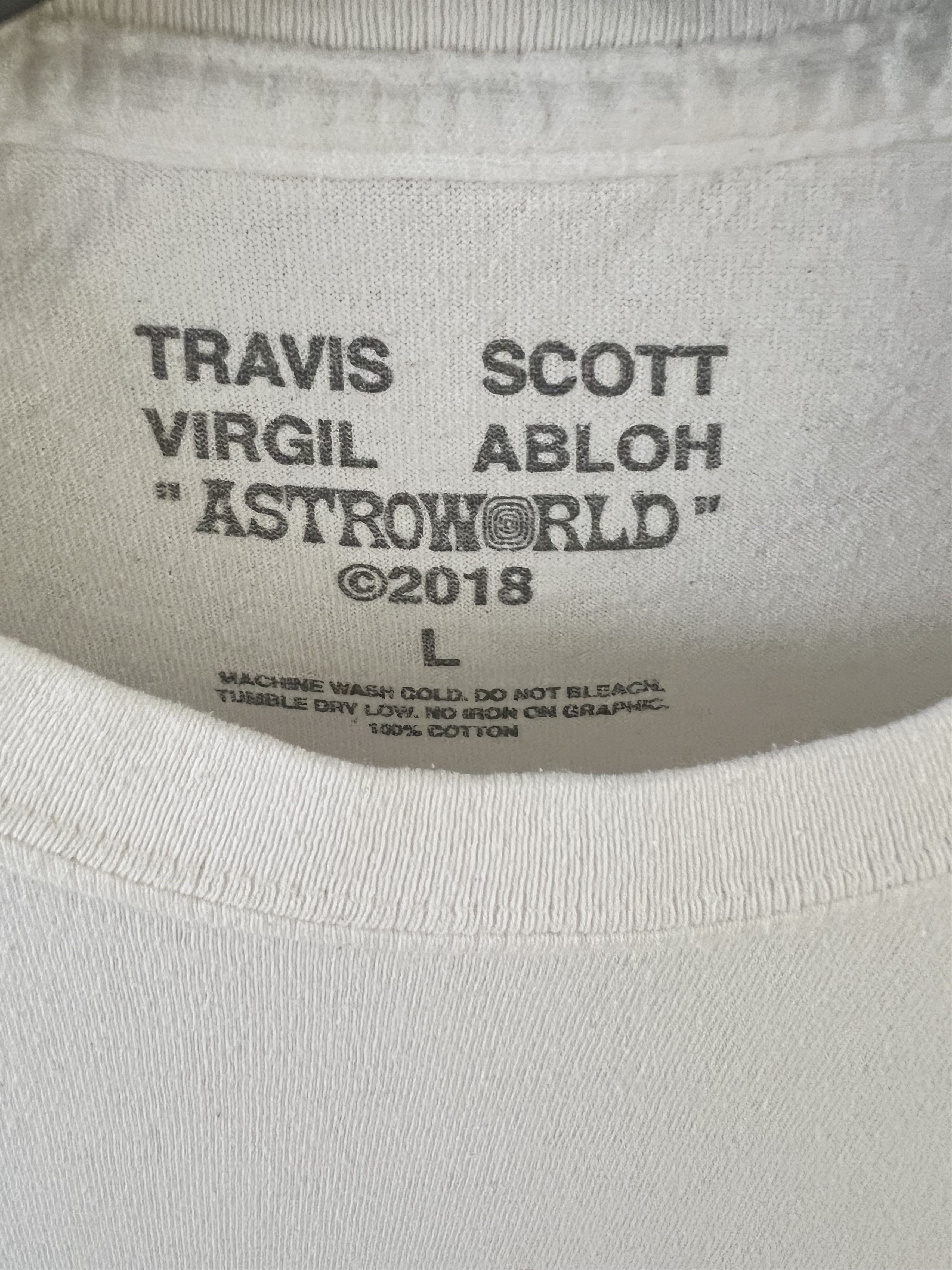 Travis Scott × Virgil Abloh ASTROWORLD pocket tee Size US L / EU 52-54 / 3 - 5 Thumbnail