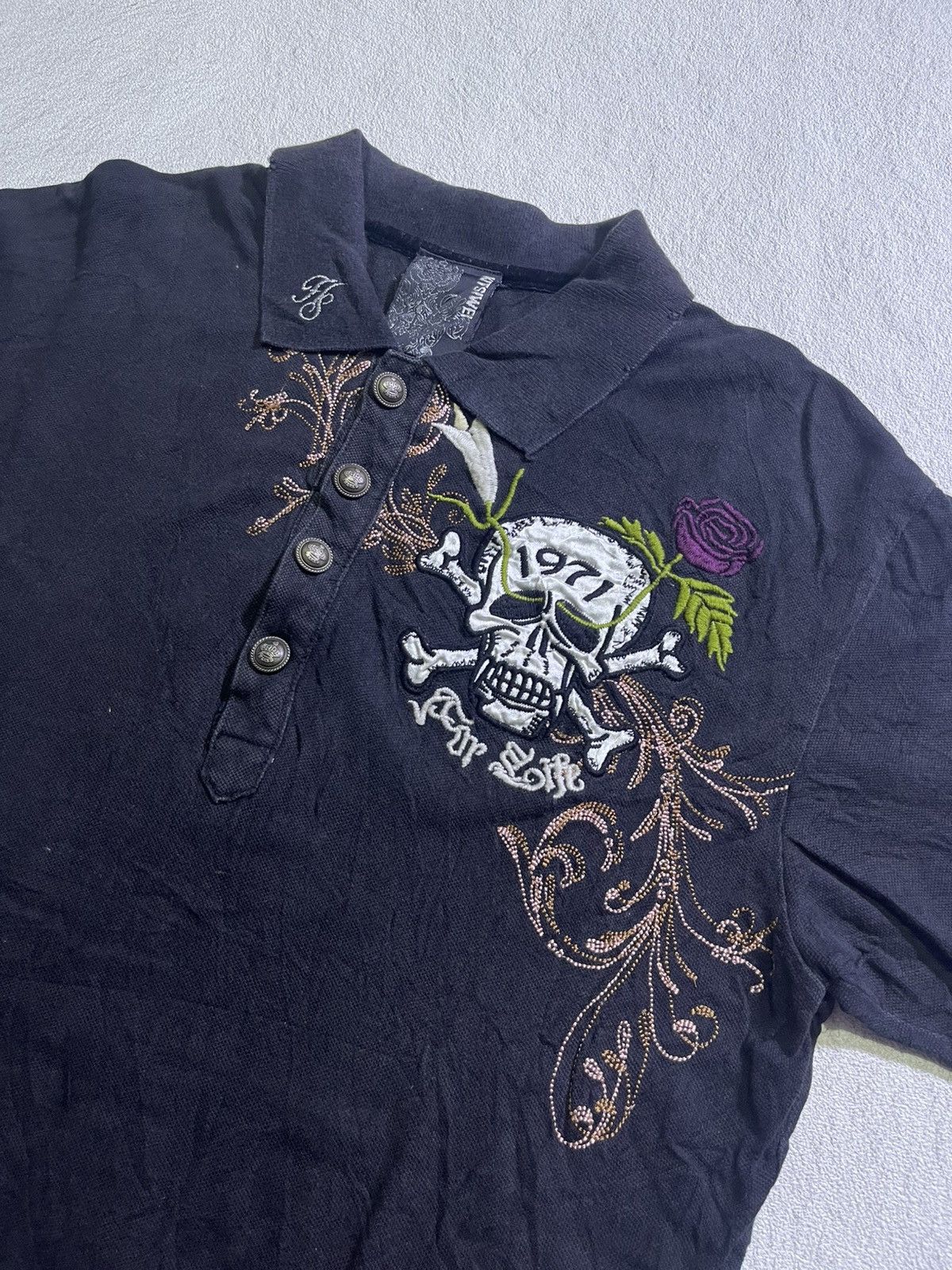Y2K KITSIWEL IFSIXWASNINE STYLE SKULL TSHIRT