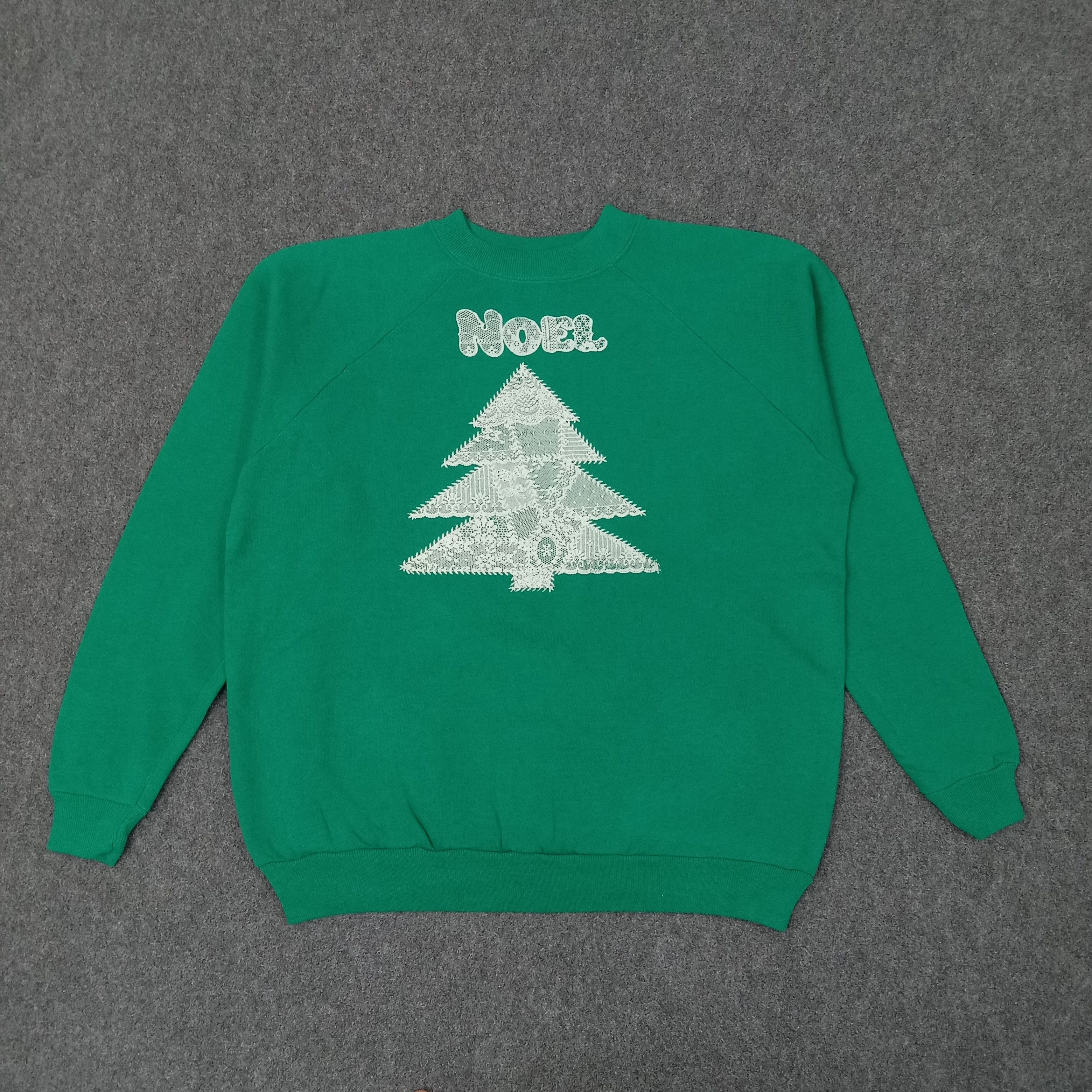 Vintage 90's Noel Christmas Tree Streetwear Sweatshirt C227N14 Size US L / EU 52-54 / 3 - 1 Thumbnail