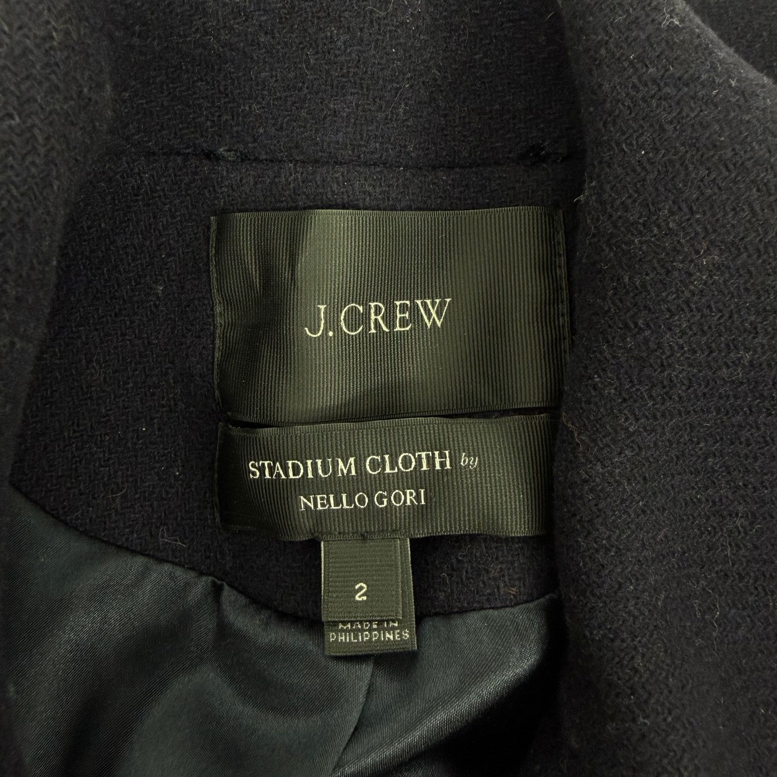 J.Crew J. Crew Wool Blend Double Breasted Short Coat Navy Size 2 Size XS / US 0-2 / IT 36-38 - 8 Thumbnail