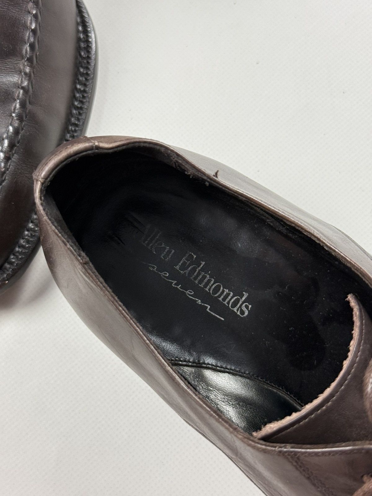 Allen Edmonds Seven Cerritos Leather Dress Square Toe Lace Up Shoes Size US 8.5 / EU 41-42 - 22 Thumbnail