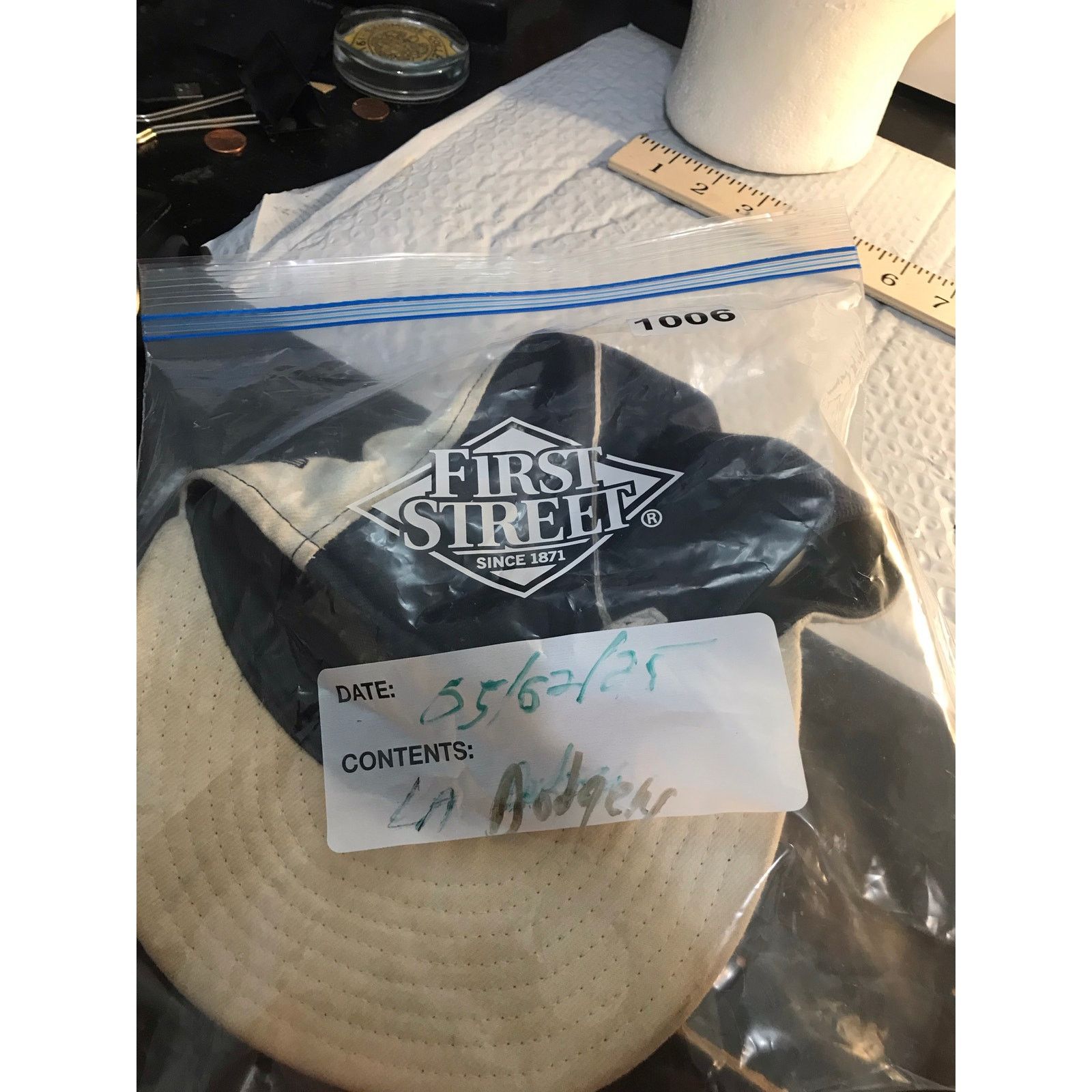 MLB MLB LA DODGERS Fitted Baseball Cap ss 7 1/8 100% wool Size ONE SIZE - 7 Thumbnail