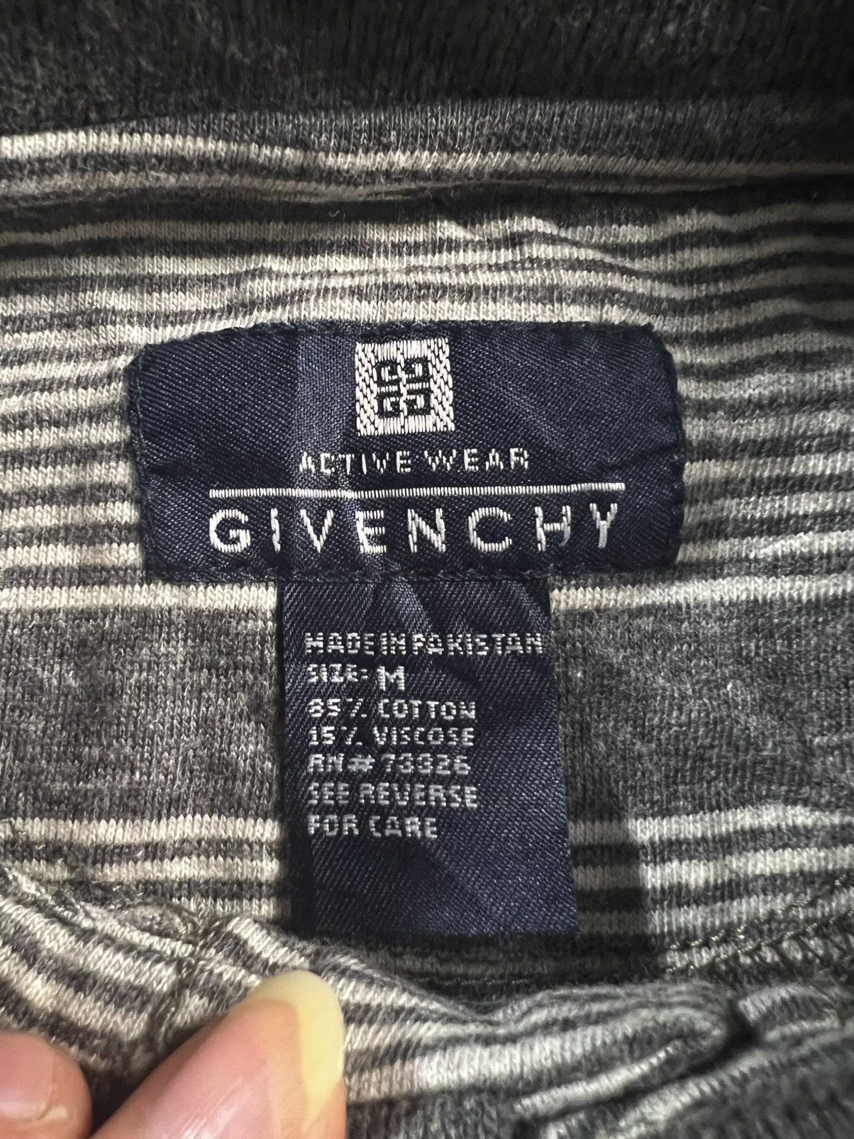 Givenchy Givency Activewear Grey Striped Golf Polo Size US M / EU 48-50 / 2 - 3 Thumbnail
