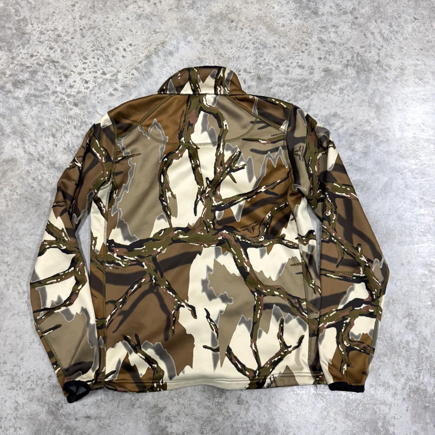 Vintage Predator Camo Jacket Mens Small Brown Deception Softshell Full Zip Hunting Windbreaker Camouflage Pockets Zip Adults Mens Size US S / EU 44-46 / 1 - 6 Thumbnail