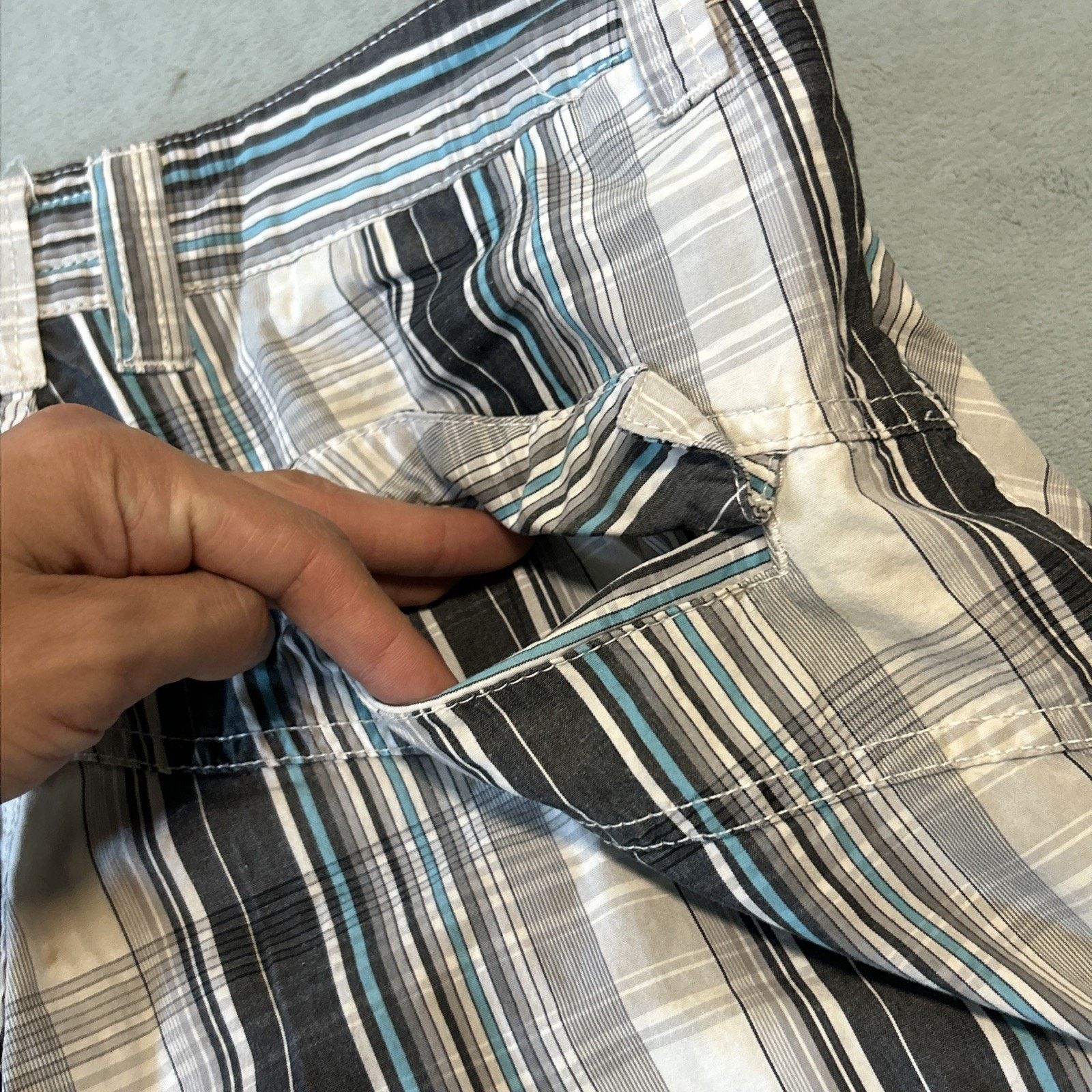 Anchor Blue Y2k 2000s Anchor Blue Plaid Shorts Men 32 90s Retro Hawaiian Size US 32 / EU 48 - 6 Thumbnail