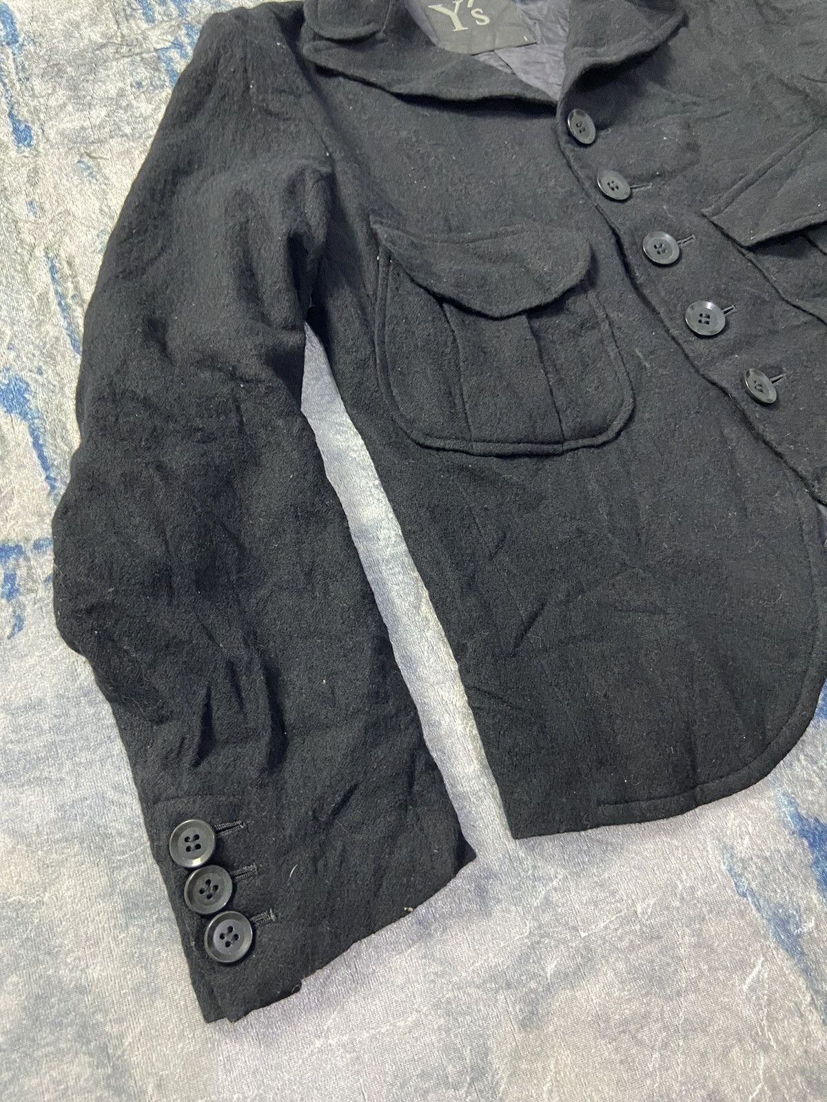 Y's Y’s cut off pocket jacket wool Size S / US 4 / IT 40 - 3 Thumbnail
