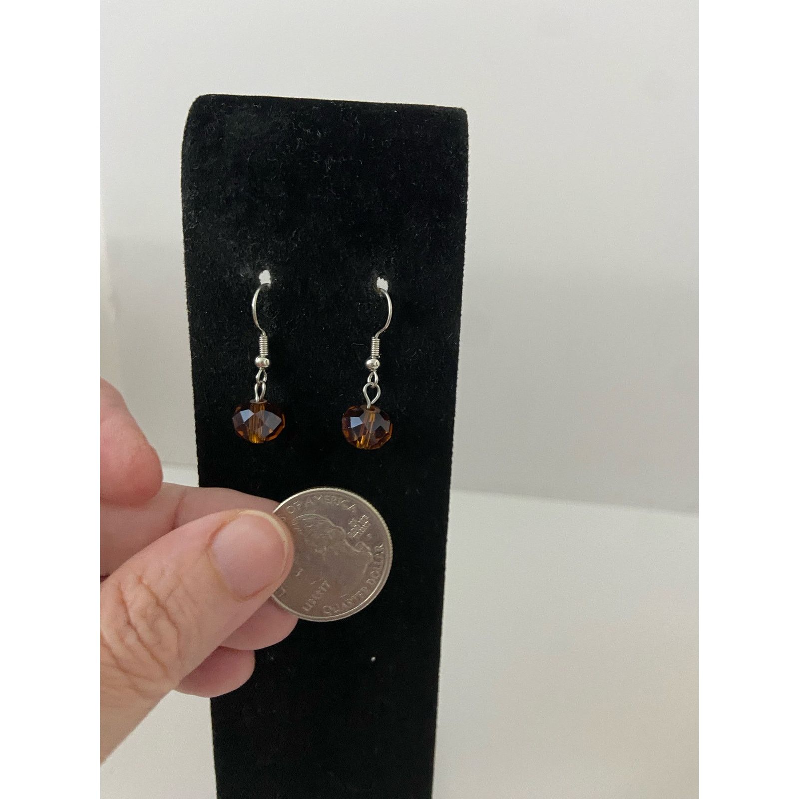Other Amber brown faceted bead earrings Size ONE SIZE - 2 Thumbnail