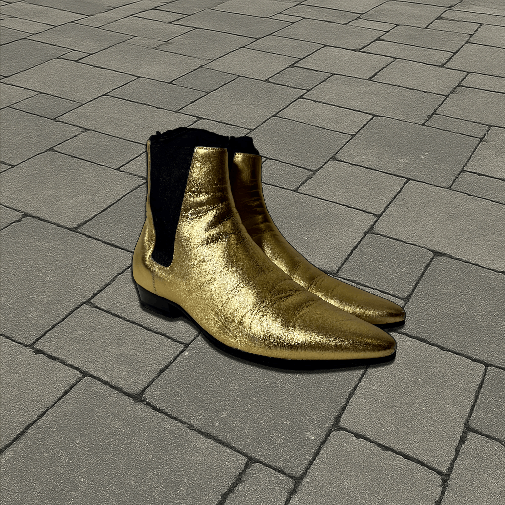 Saint Laurent Paris FW16 Saint Laurent Paris Gold Devin Boot Size US 8 / EU 41 - 1 Thumbnail