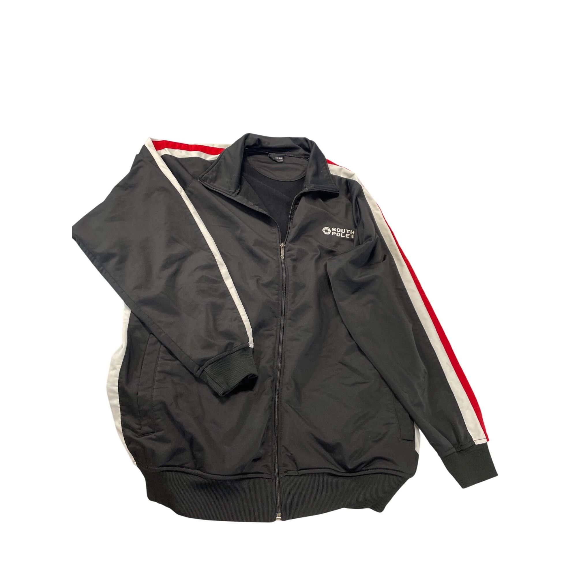 Southpole Southpole Mens VTG Black Track Jacket Red White Striped Size Size US XXL / EU 58 / 5 - 12 Thumbnail
