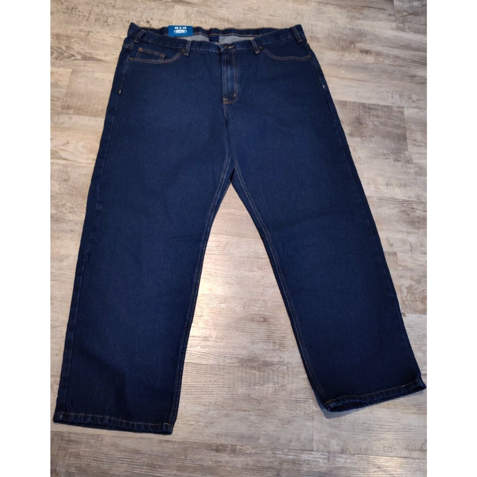 Vintage RUGGED WEAR Jeans Men 40x30 Blue Straight Fit Denim Cotton Relaxed Style Pockets 5 Pocket NWT Size US 40 / EU 56 - 2 Thumbnail