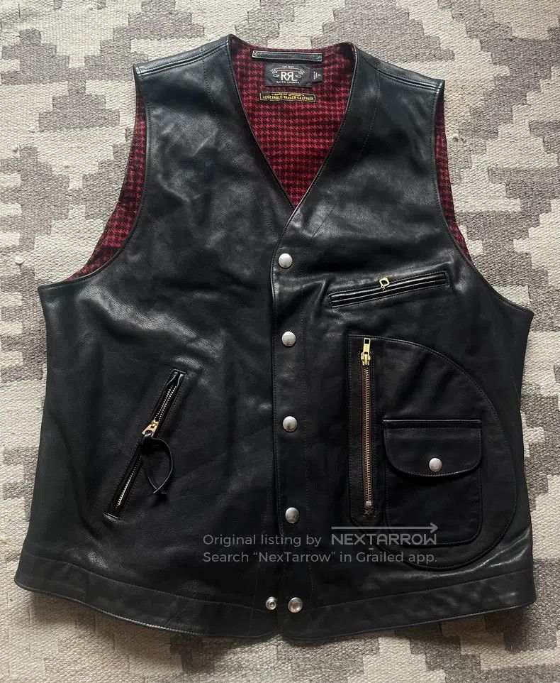 RRL Ralph Lauren RRL Ralph Lauren Leather vest, leather clothing, and fur i Size US XL / EU 56 / 4 - 1 Thumbnail