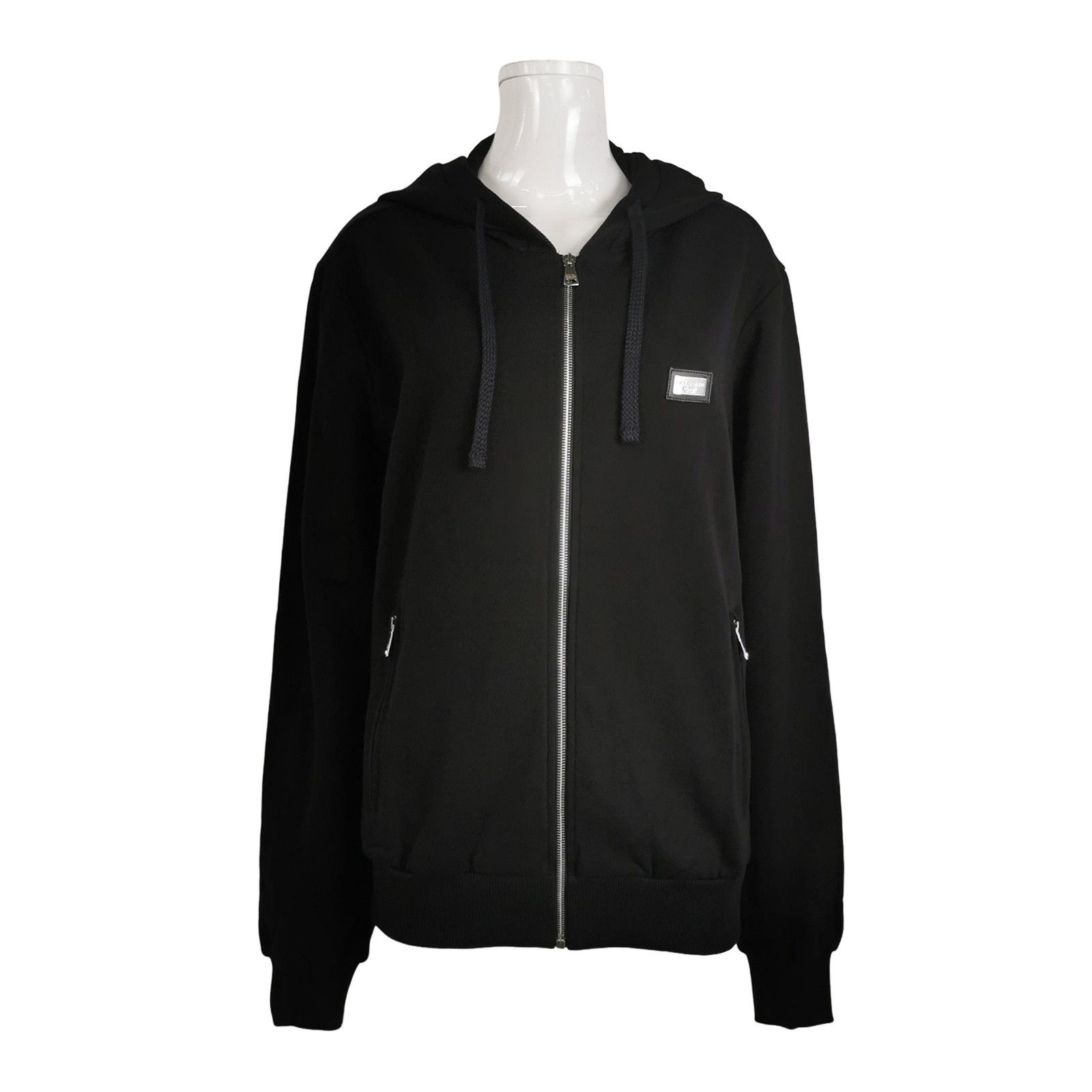 Dolce & Gabbana Dolce&Gabbana Solid Cotton Zip-Up Hoodie Size 52 Size US L / EU 52-54 / 3 - 1 Thumbnail