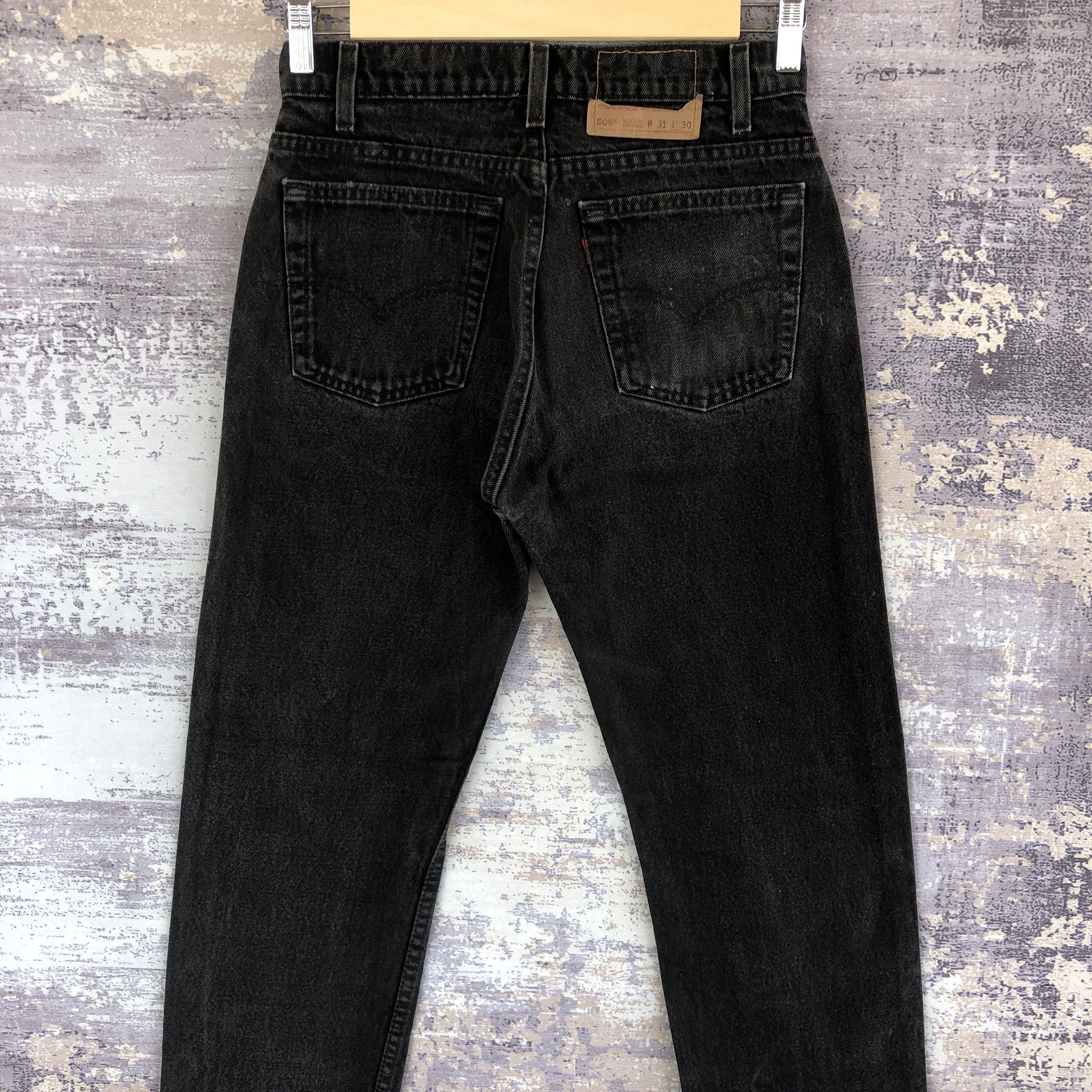 Levi's Vintage 90s Levis 505 Faded Black Paint Splatter Jeans Denim Size 28" / US 6 / IT 42 - 4 Thumbnail