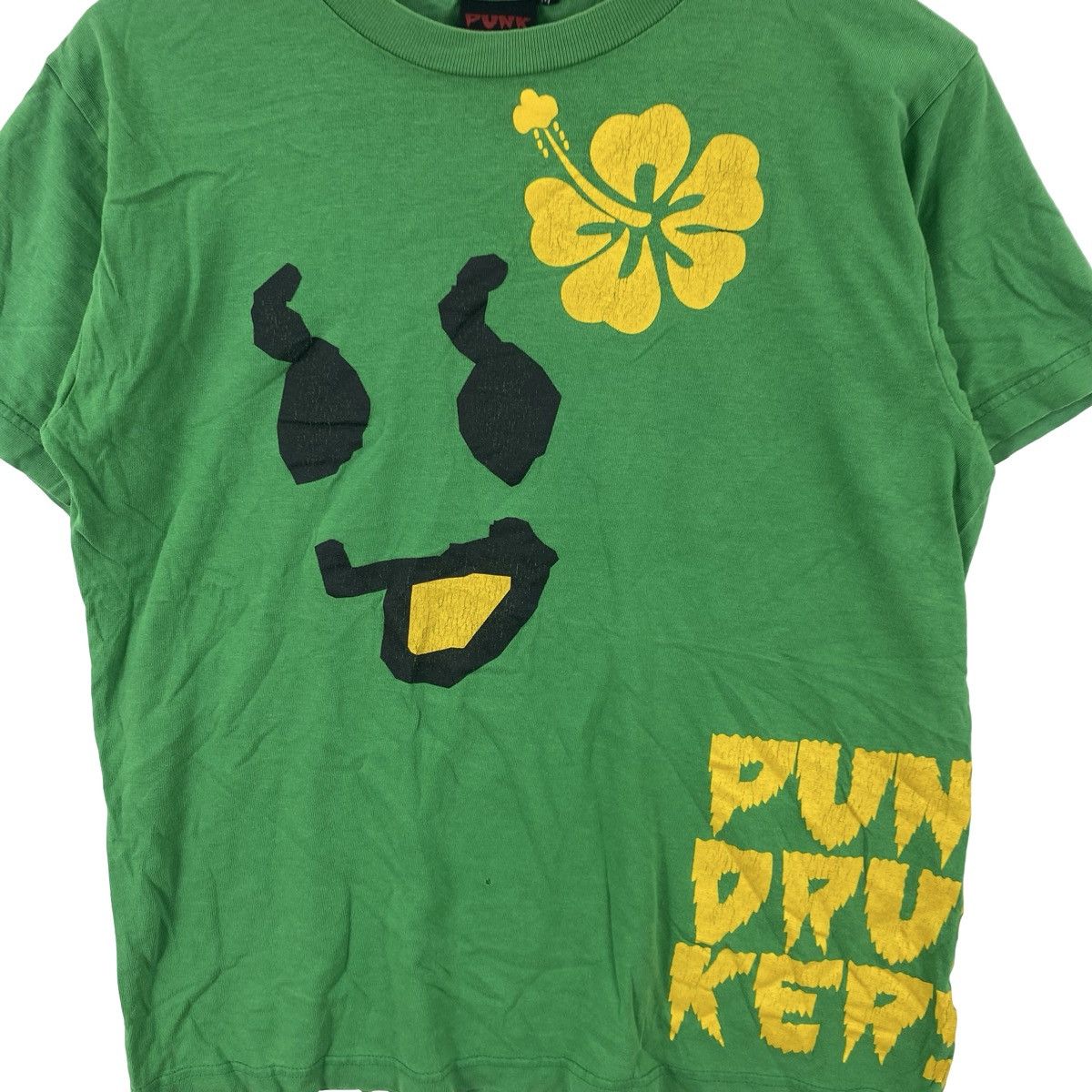 Other PUNK DRUNKERS Graphic Face Hibiscus Logo Streetwear Tee Size US M / EU 48-50 / 2 - 6 Thumbnail
