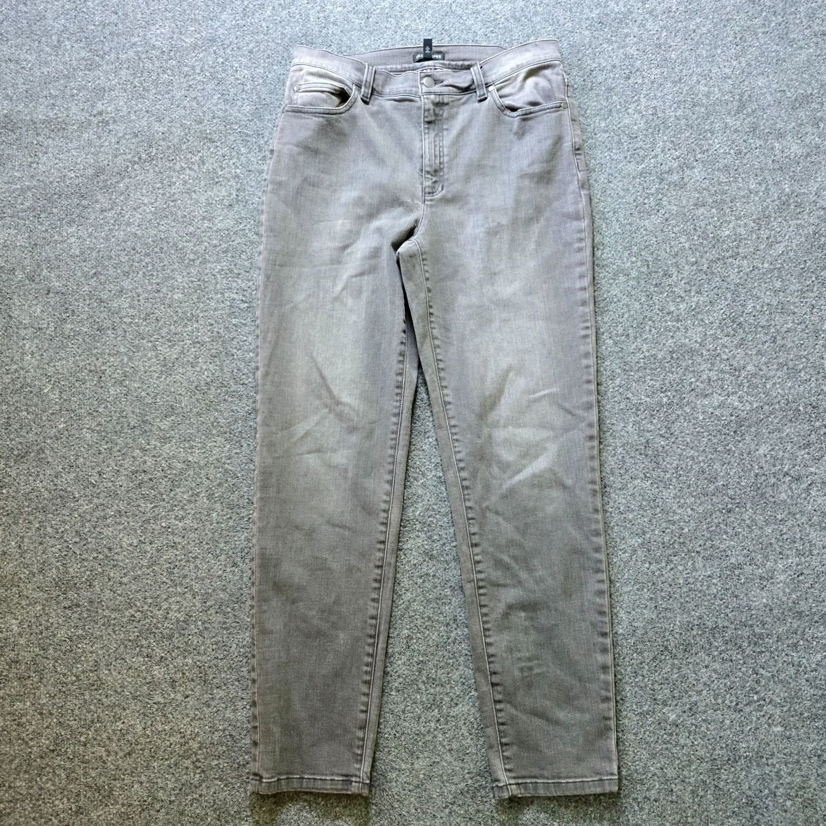 Eileen Fisher Eileen Fisher Jeans Womens Small Gray Skinny Denim Pants Stretch Preppy Casual Size 28" / US 6 / IT 42 - 2 Thumbnail