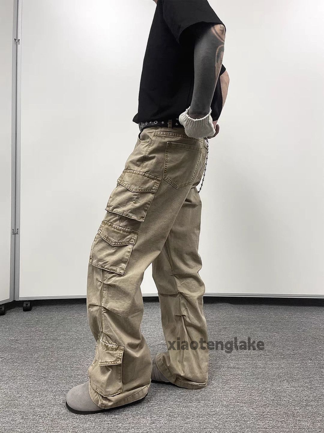Designer × Japanese Brand × Vintage utility washed faded cleanfit yuppie flared cargo pants Size US 28 / EU 44 - 4 Thumbnail