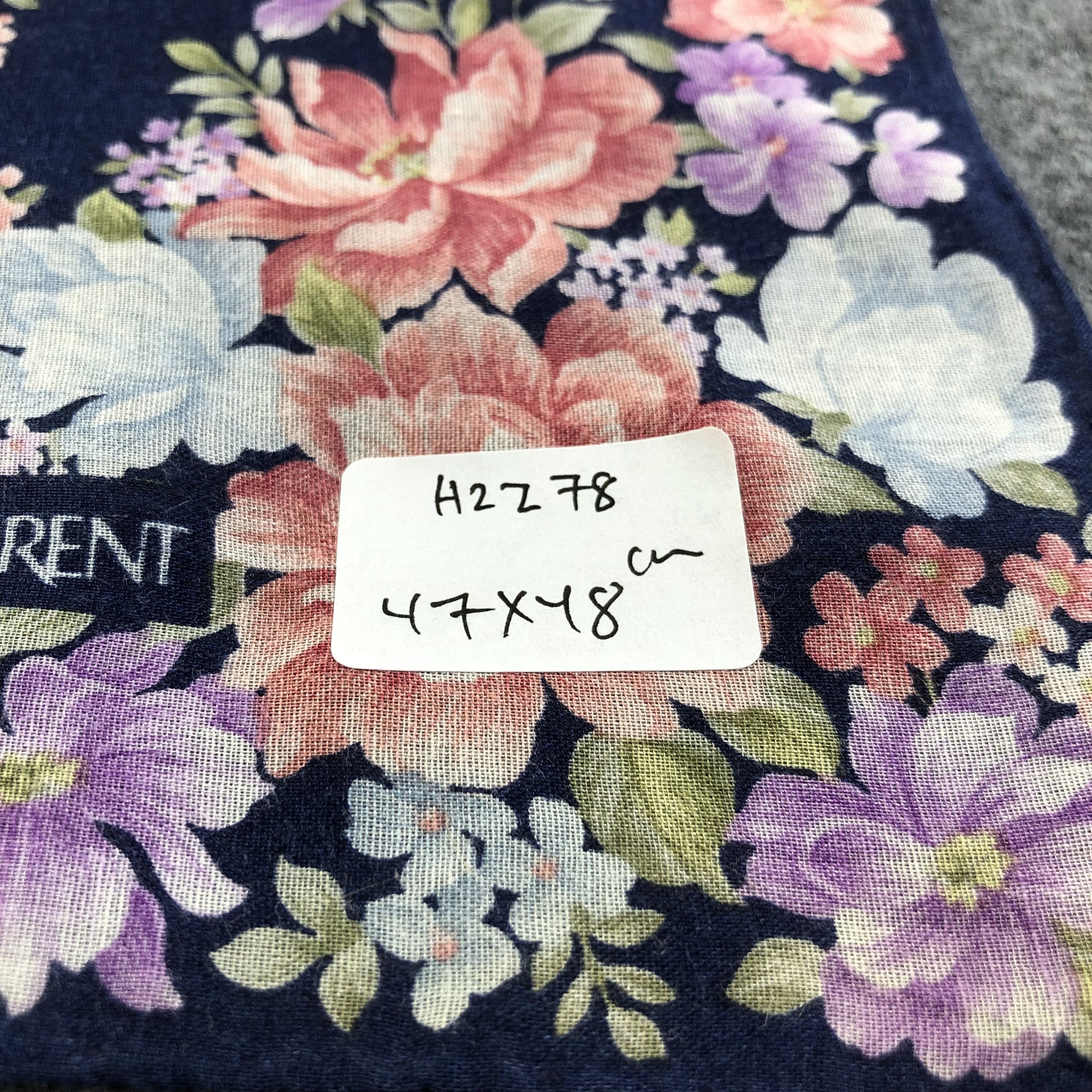 YSL Floral Handkerchief Neckerchief Bandana H2278