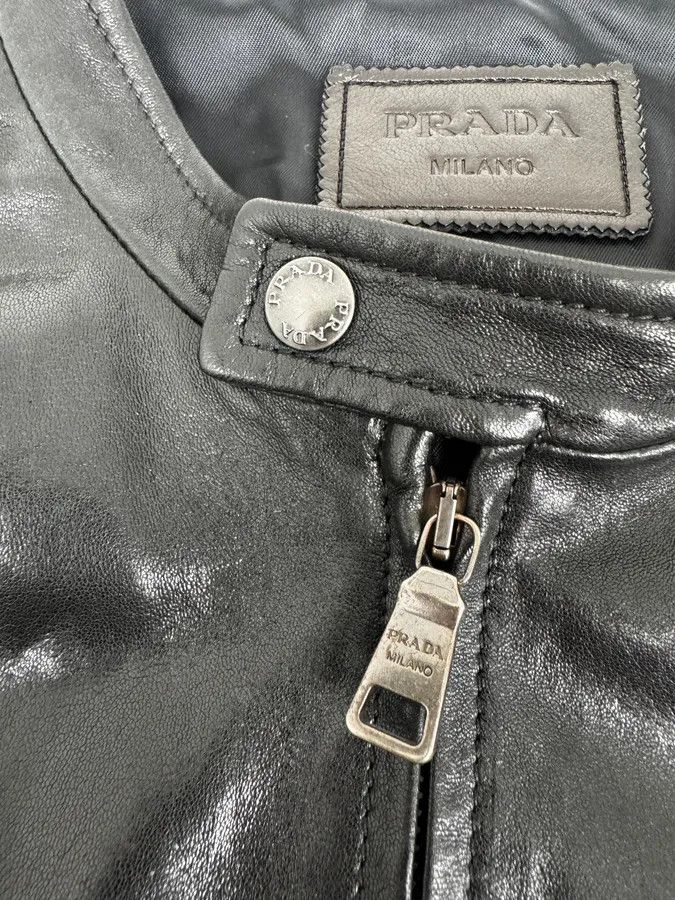 Prada AW2011 Prada Black Biker Leather Jacket Size US M / EU 48-50 / 2 - 9 Thumbnail