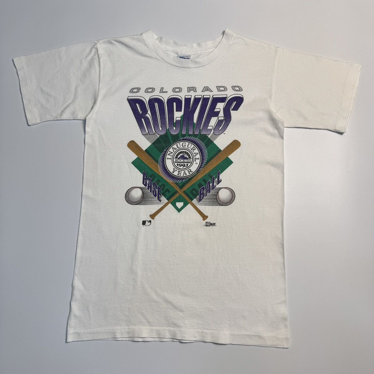 MLB 1992 Colorado Rockies baseball sport tee USA 90s Size US S / EU 44-46 / 1 - 2 Thumbnail