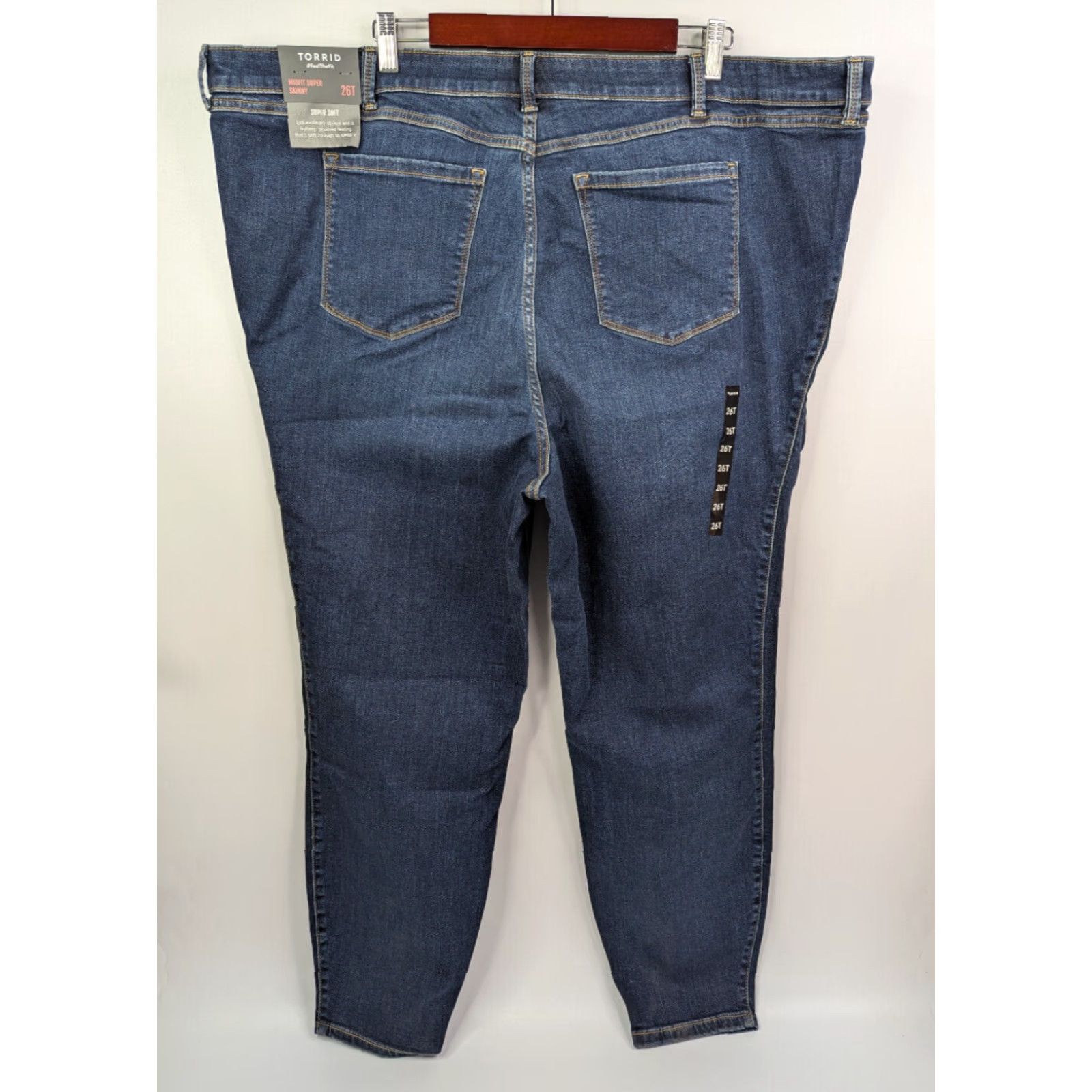 Torrid Torrid Jeans Slim 5-Pocket Denim High Rise Dark Wash Women Size 26 Tall Blue Skinny Stretch NWT Size 26" / US 2 / IT 38 - 4 Thumbnail