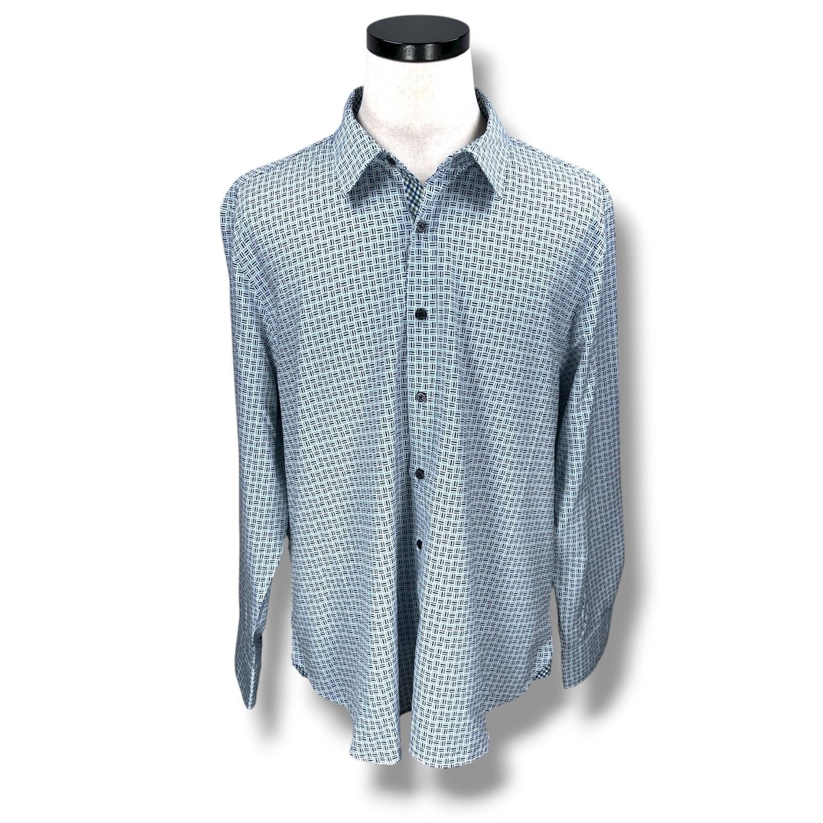 Other Con.Struct Shirt Men’s 2XL Blue White 4-Way Stretch Slim Fit Size US XXL / EU 58 / 5 - 1 Thumbnail