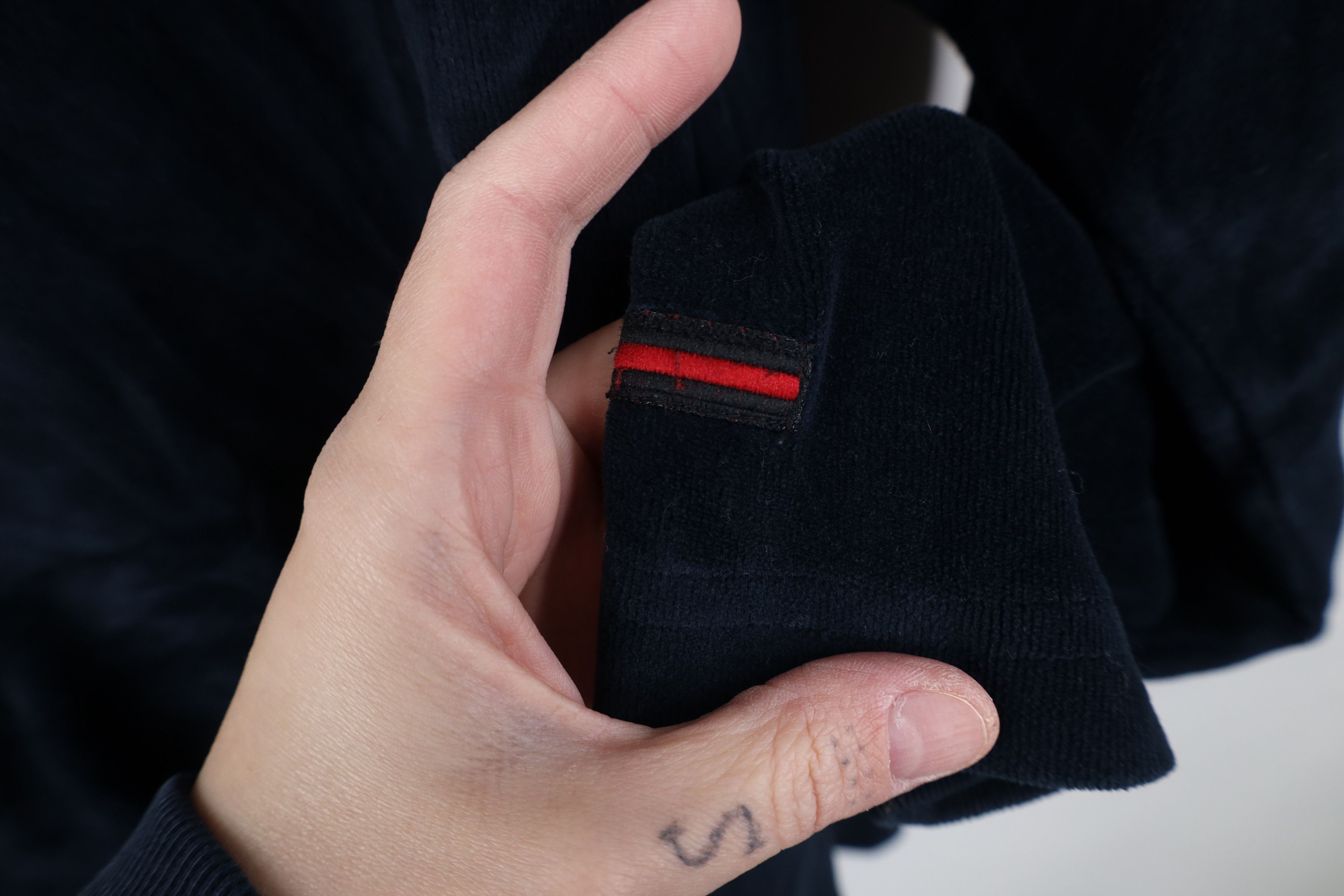 Fubu Vintage 90s Y2K FUBU Spell Out Velour Long Sleeve Rugby Polo Size US XXL / EU 58 / 5 - 13 Thumbnail