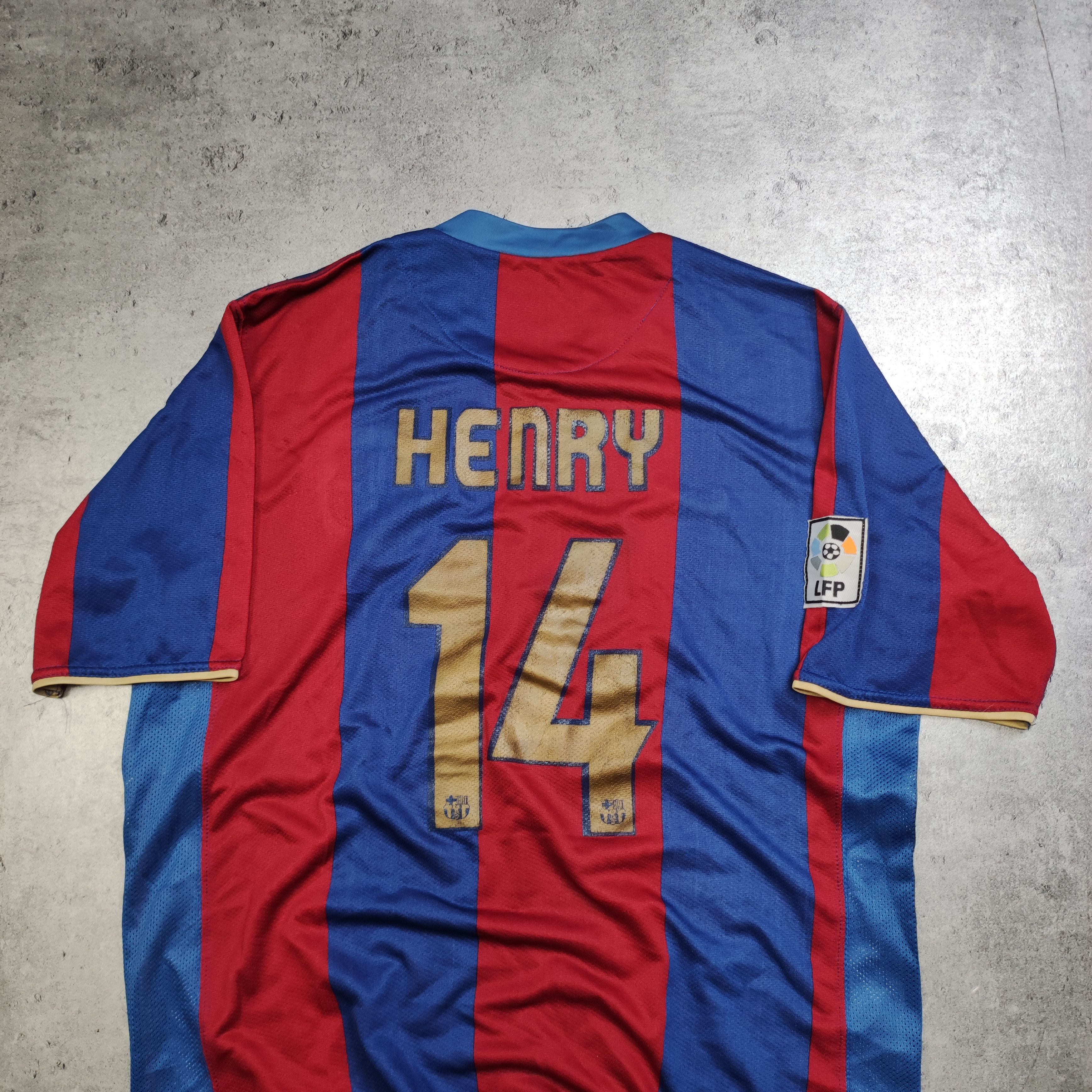 Vintage RARE Vintage FC Barcelona #14 Henry 2007 Home Jersey Size US XL / EU 56 / 4 - 12 Thumbnail