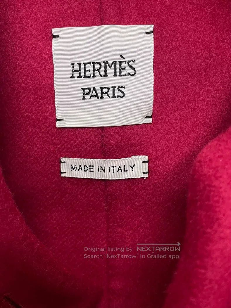 Hermes Hermes Red Cashmere Big Coat Size XXS / US 00 / IT 34 - 4 Thumbnail