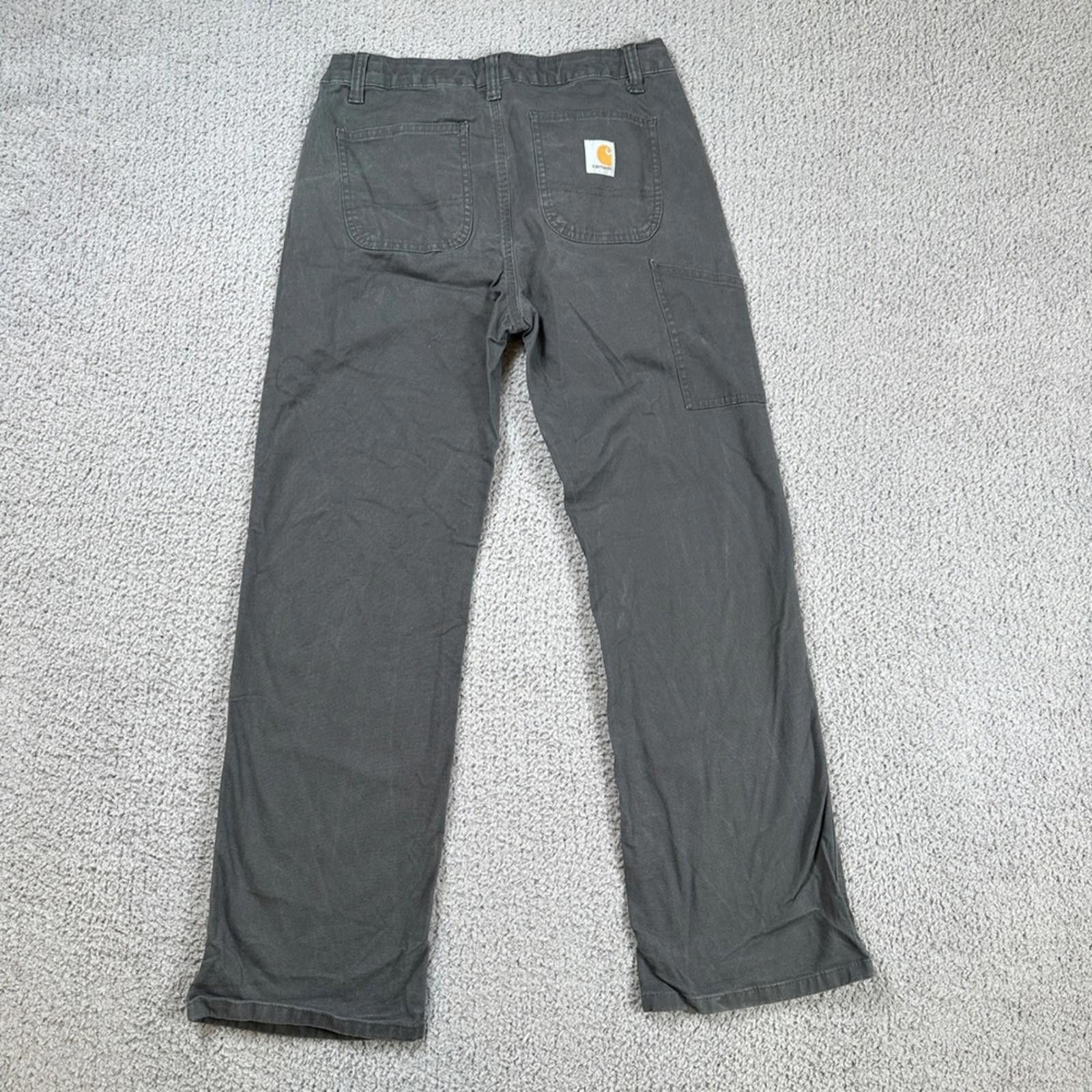 Carhartt Carhartt Womens Carpenter Work Pants 14 28x28 Gray Canvas Size 36" / US 14 / IT 50 - 2 Thumbnail